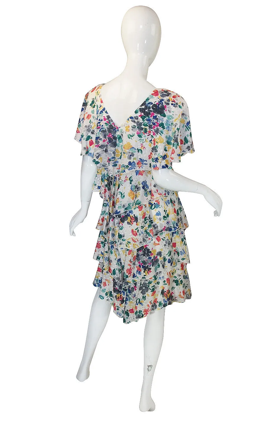 1970s Holly Harp Silk Dress w Original Tag