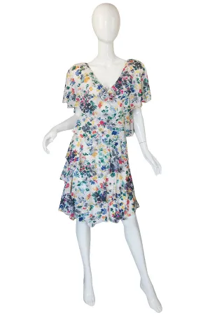 1970s Holly Harp Silk Dress w Original Tag