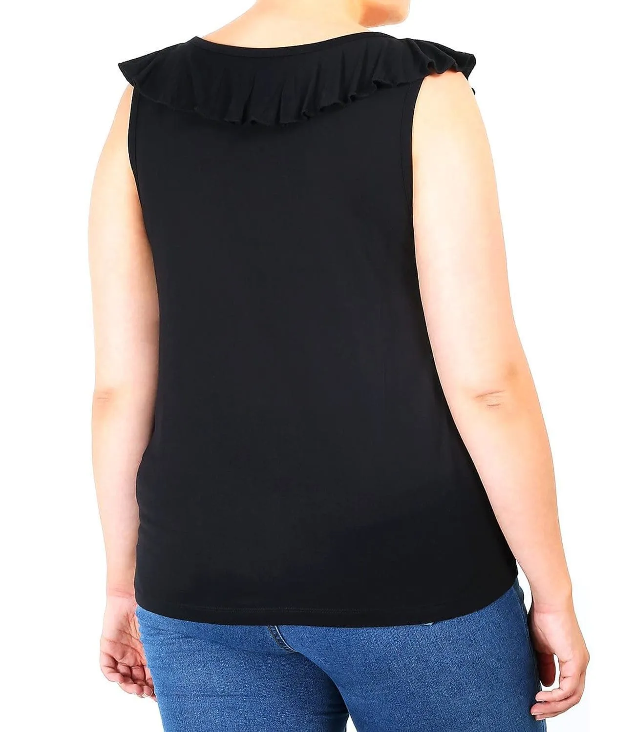 2 Pack Women Sleeveless V-Neck Lace Tank Top - XS/S
