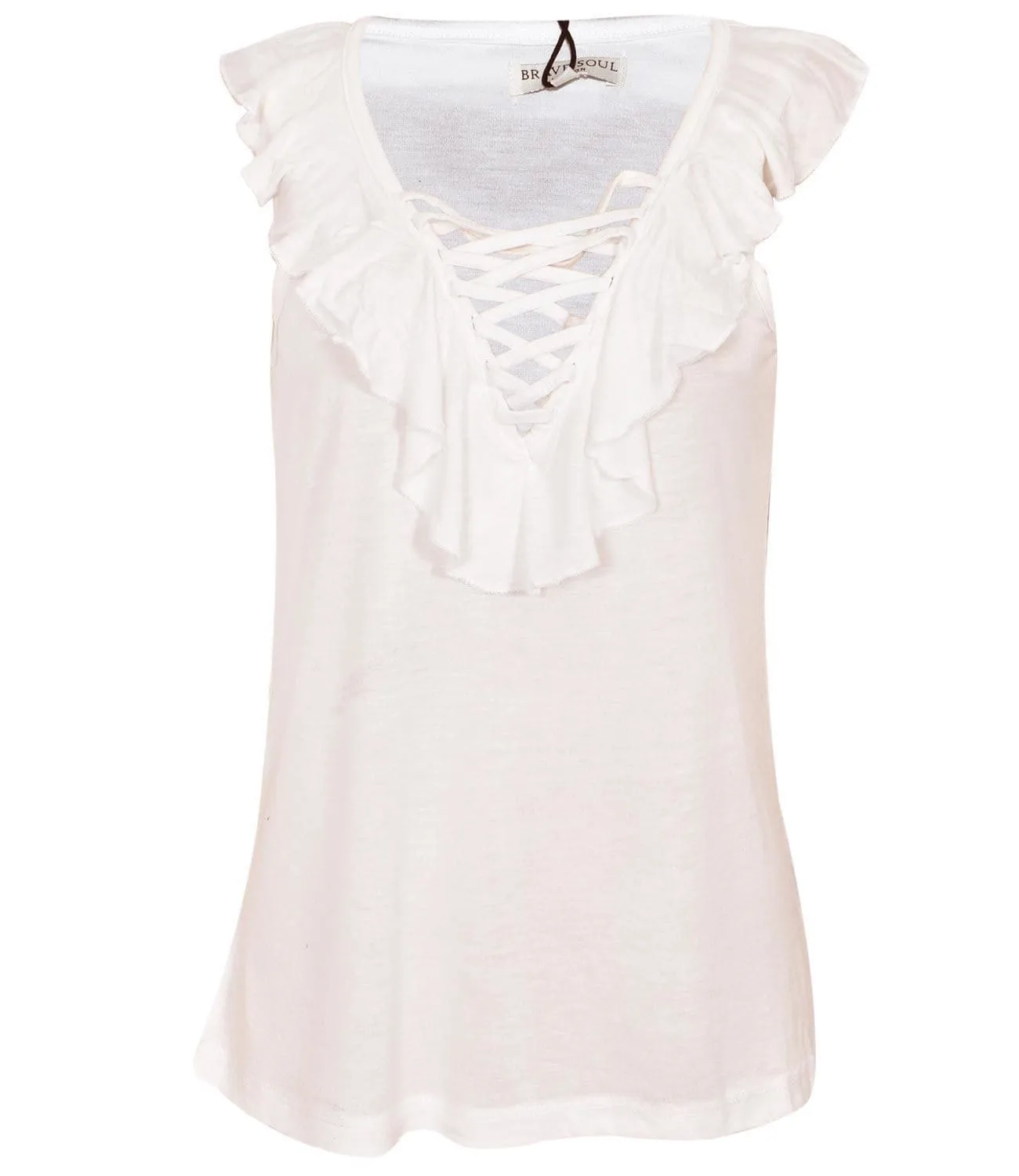 2 Pack Women Sleeveless V-Neck Lace Tank Top - XS/S