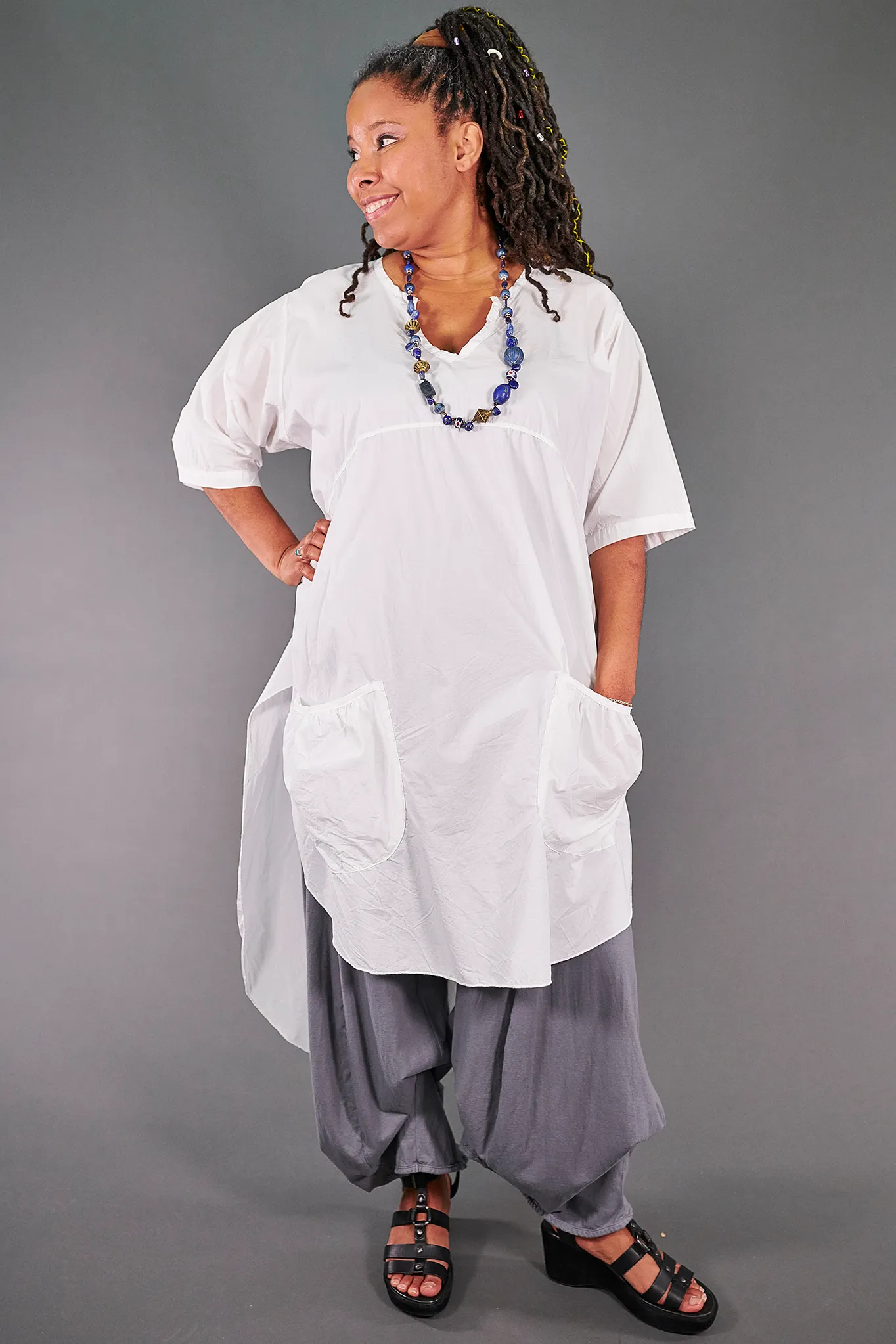 3142 Organic Billow Lounge Pant Pewter-U
