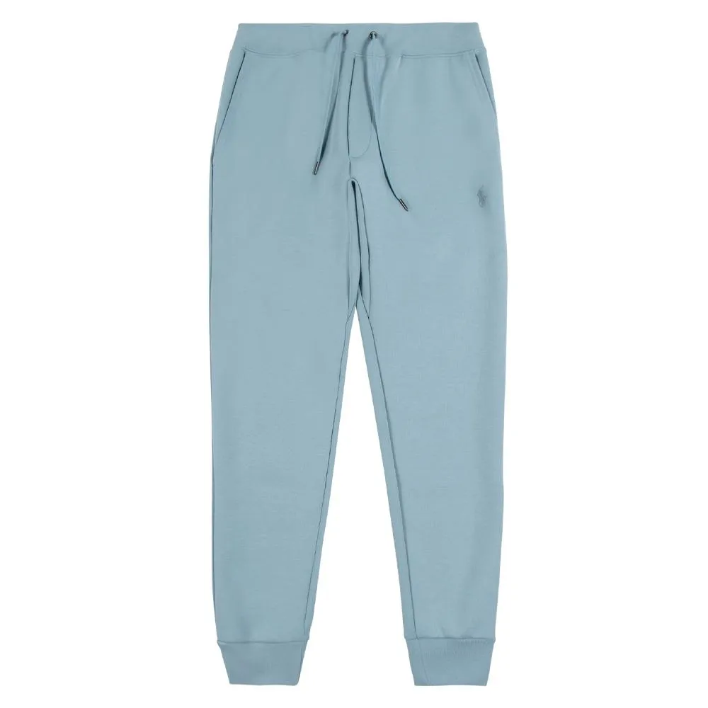 3D logo fleece pants blue