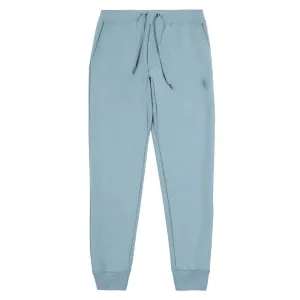 3D logo fleece pants blue