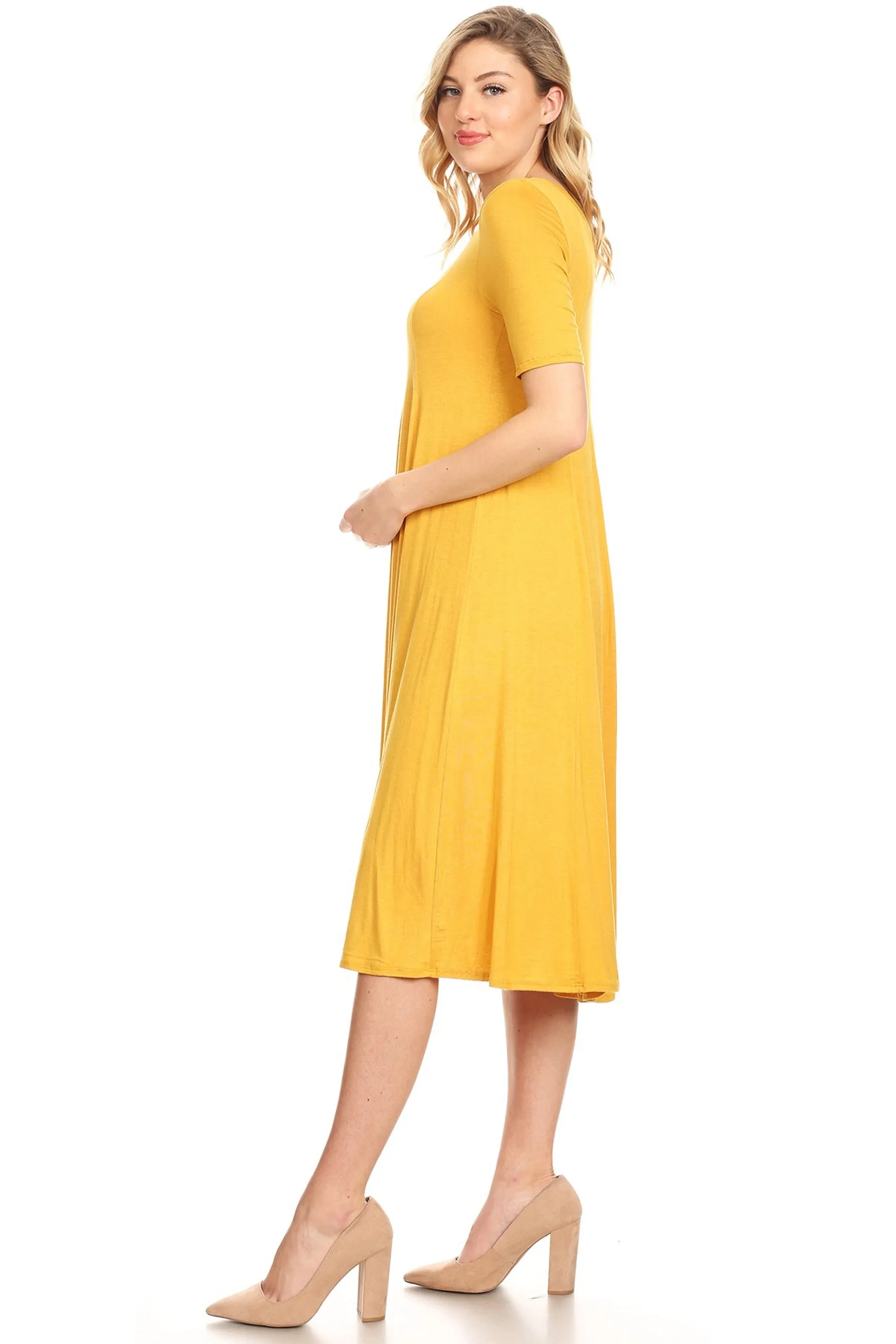A-Line Short Sleeve Jersey Knit Dress D3932 $12Each