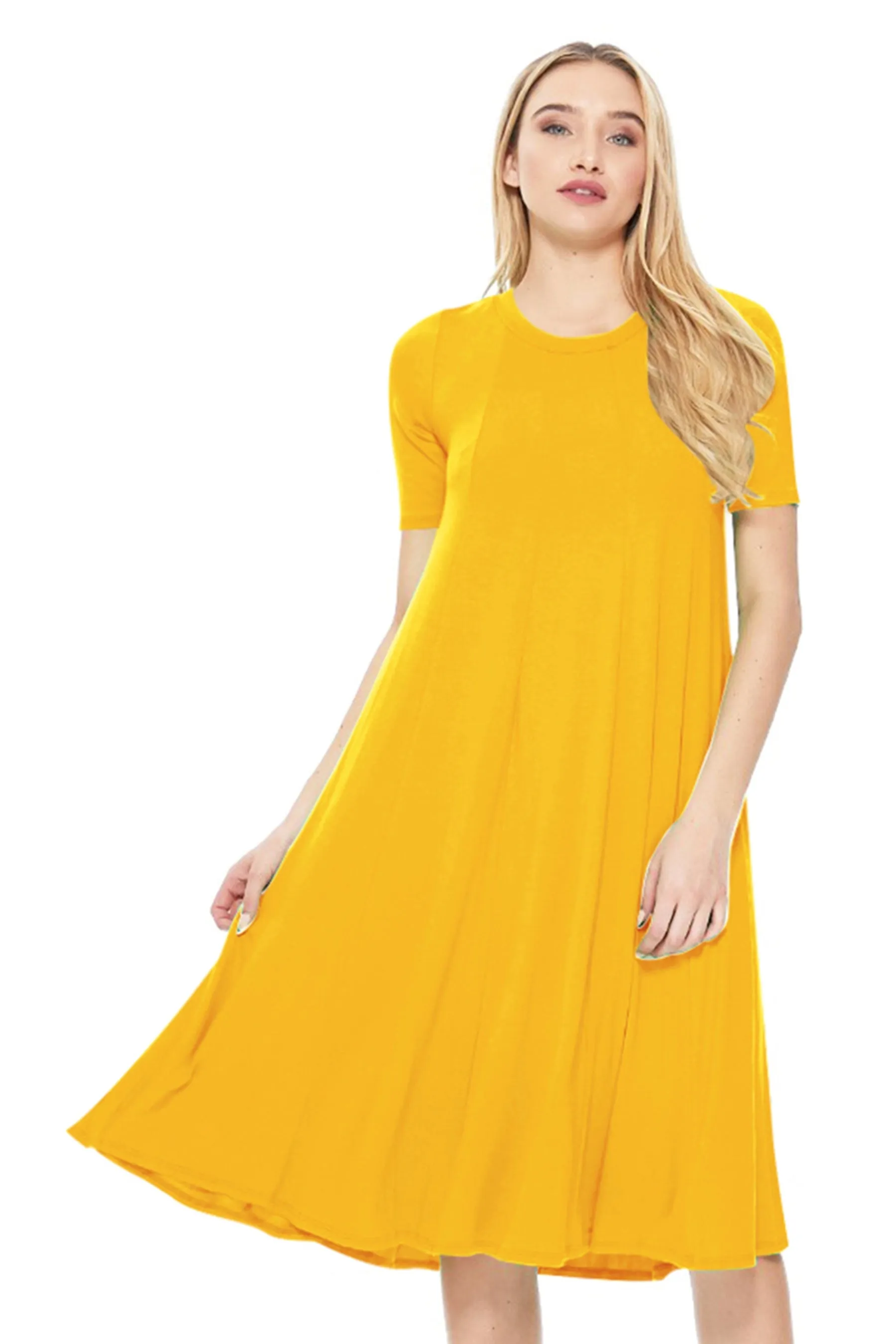 A-Line Short Sleeve Jersey Knit Dress D3932 $12Each