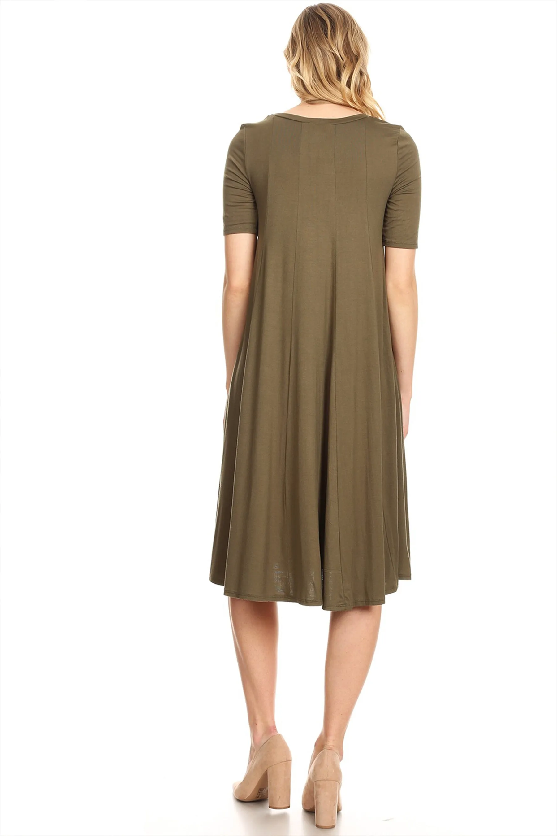 A-Line Short Sleeve Jersey Knit Dress D3932 $12Each