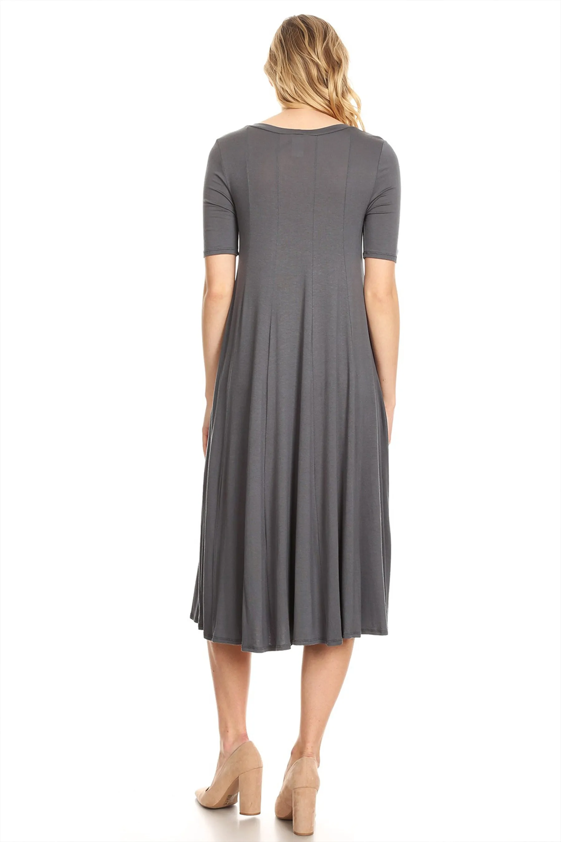 A-Line Short Sleeve Jersey Knit Dress D3932 $12Each