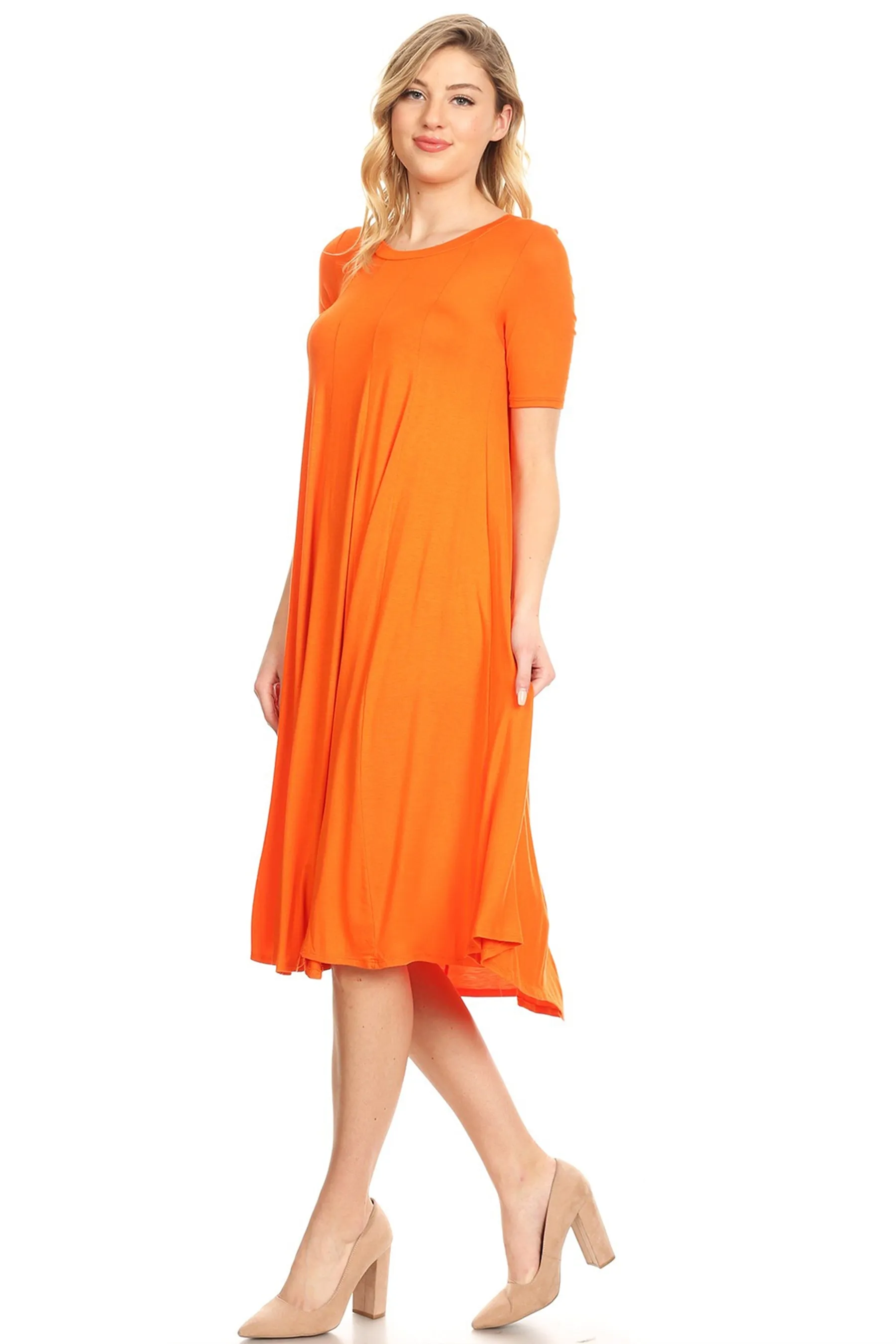 A-Line Short Sleeve Jersey Knit Dress D3932 $12Each