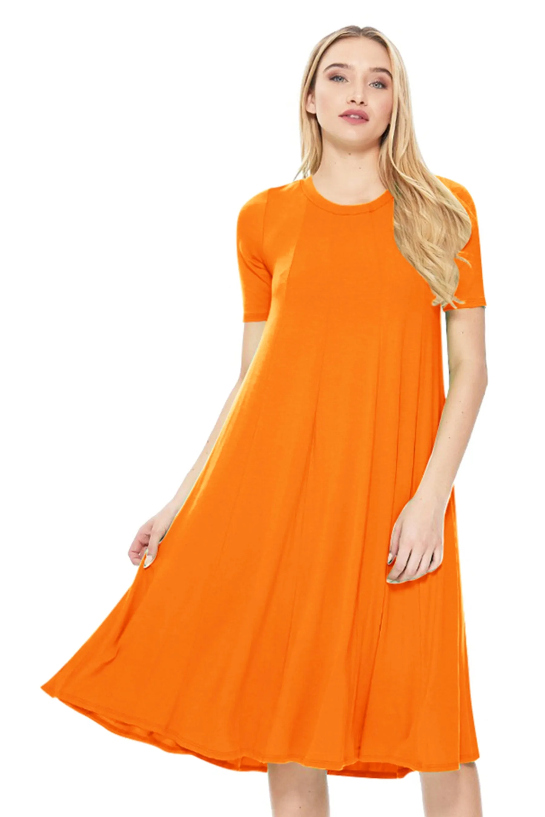 A-Line Short Sleeve Jersey Knit Dress D3932 $12Each