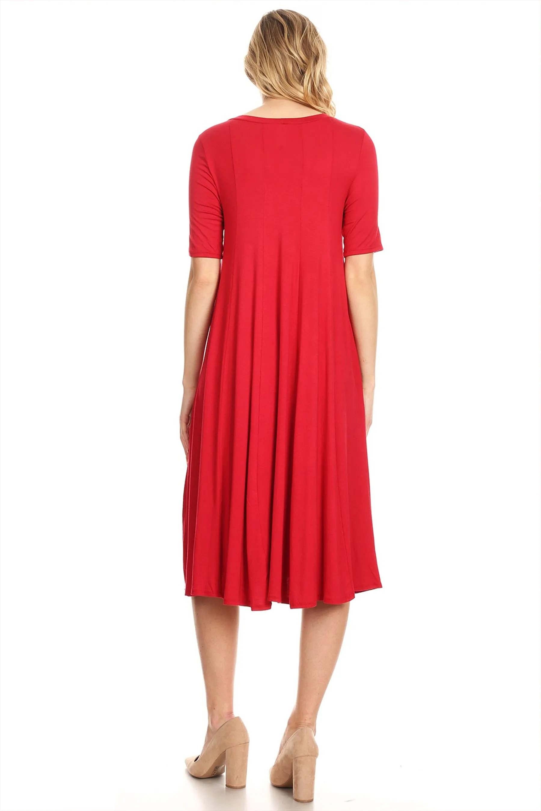 A-Line Short Sleeve Jersey Knit Dress D3932 $12Each