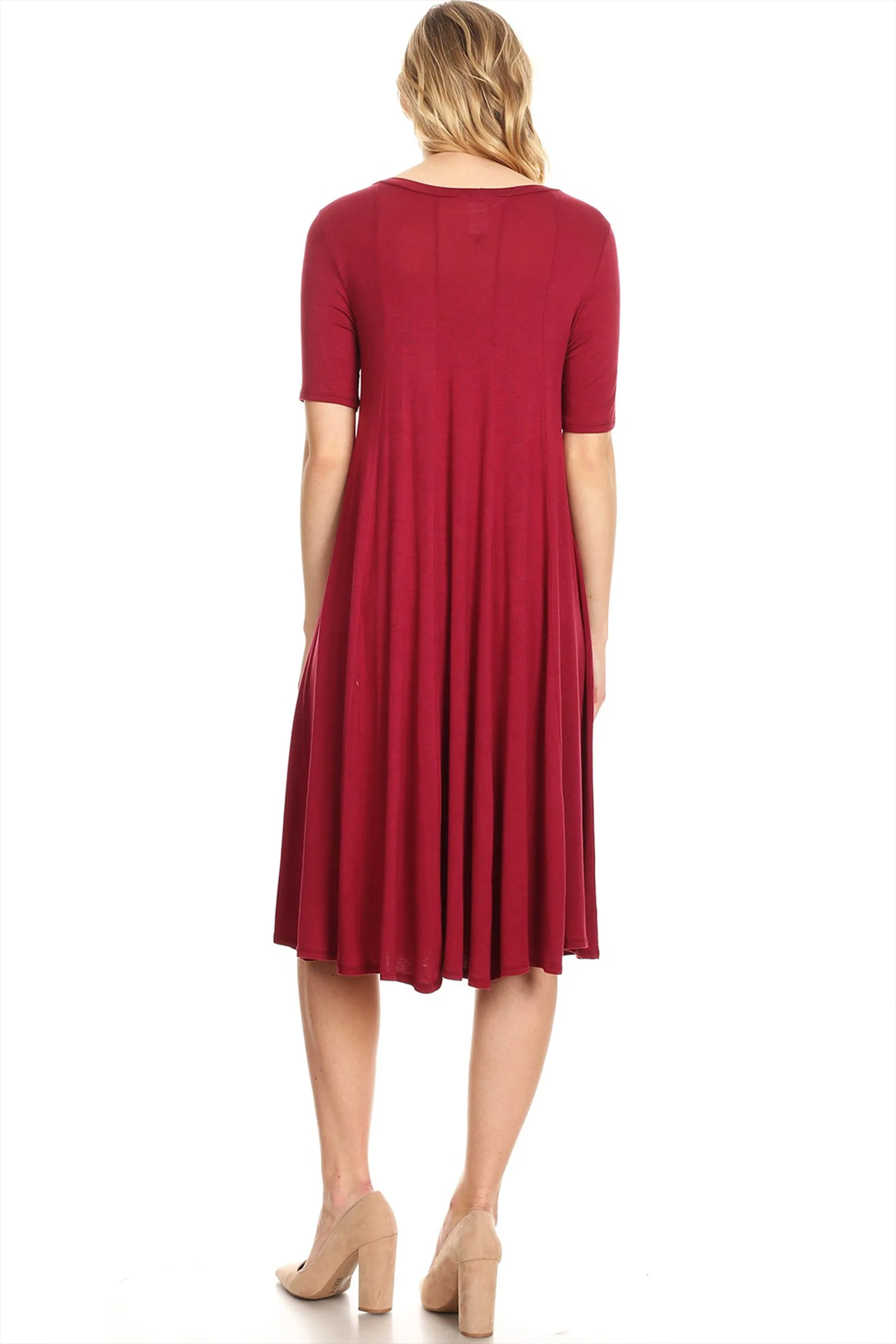 A-Line Short Sleeve Jersey Knit Dress D3932 $12Each