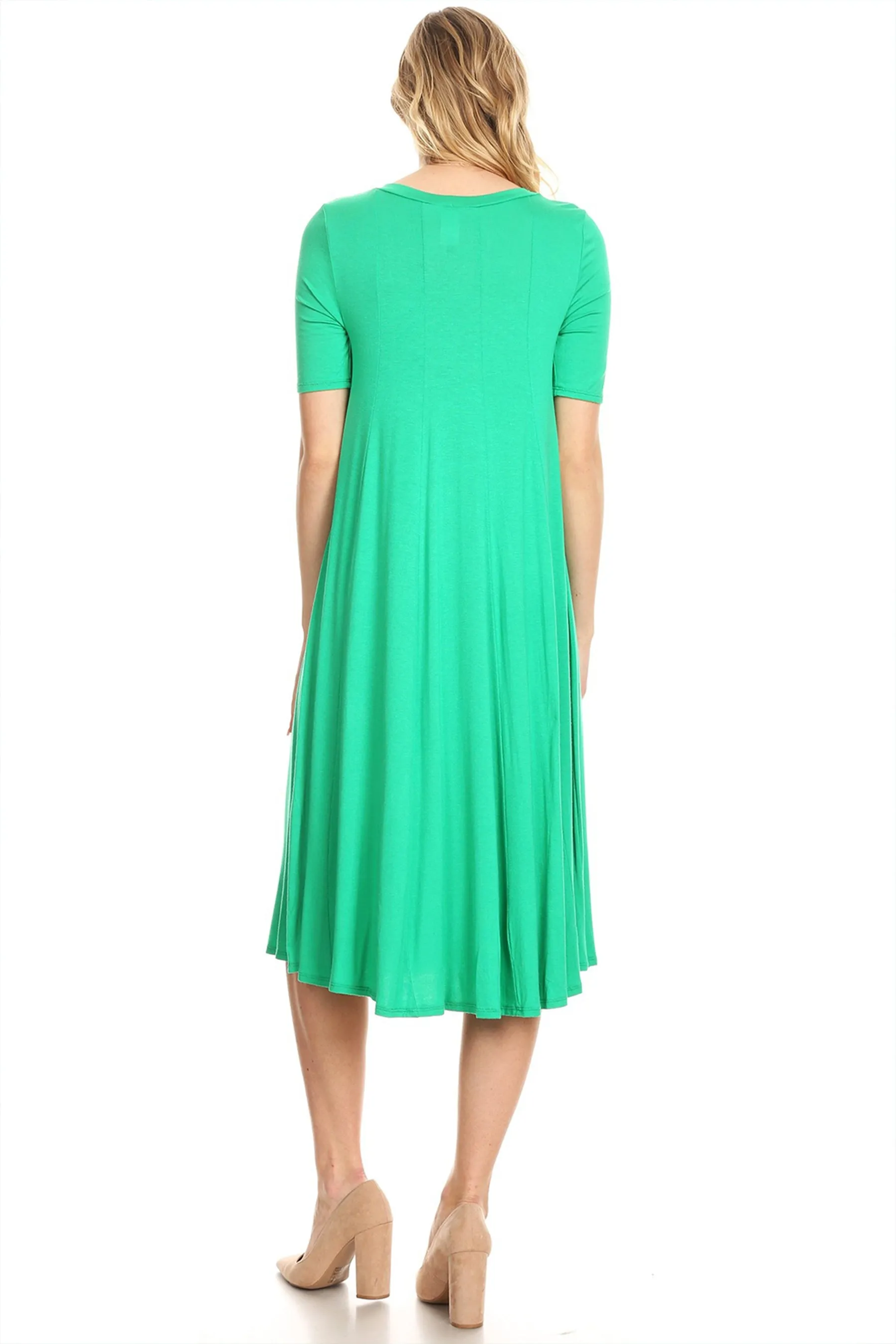 A-Line Short Sleeve Jersey Knit Dress D3932 $12Each