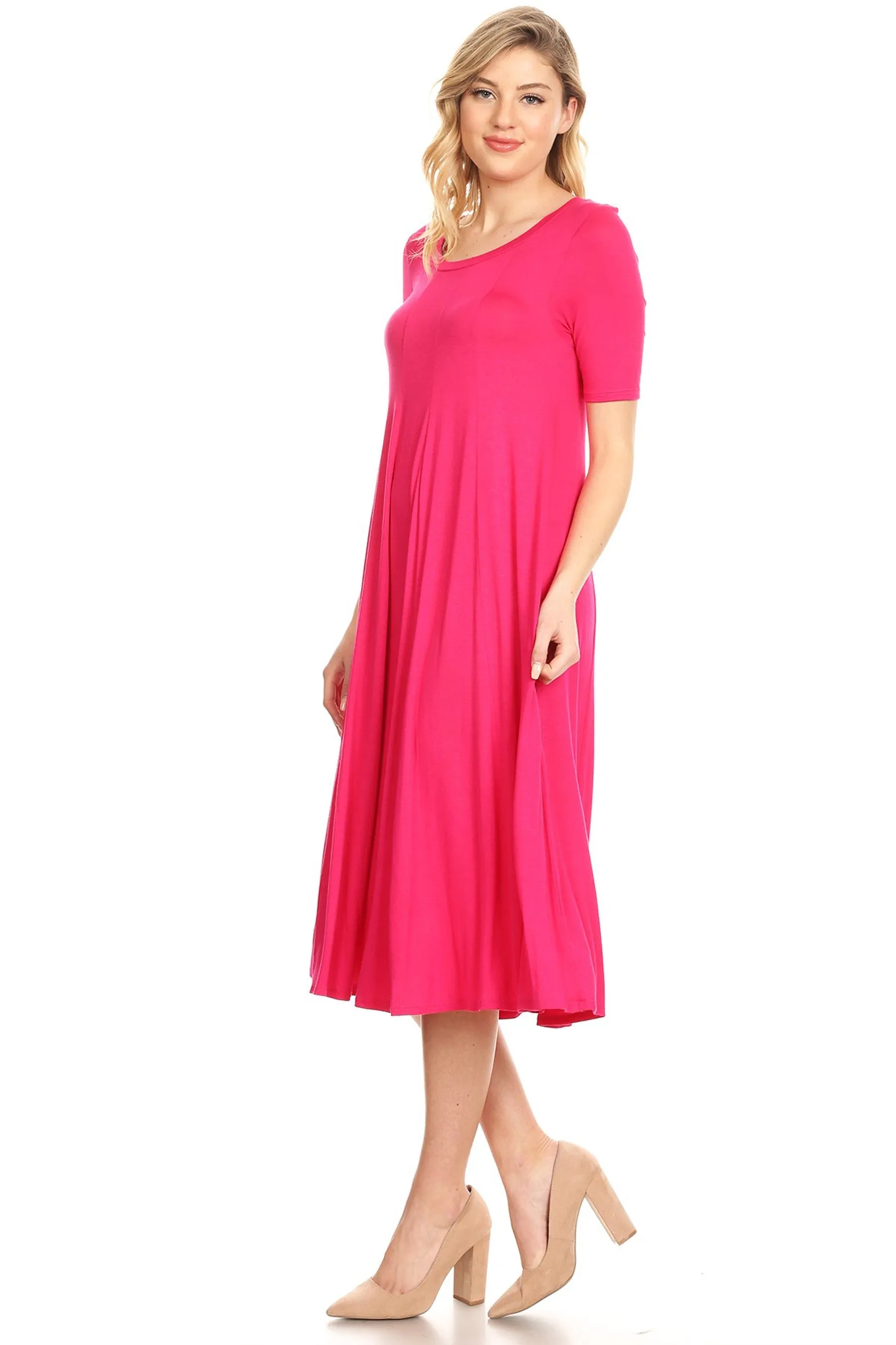 A-Line Short Sleeve Jersey Knit Dress D3932 $12Each