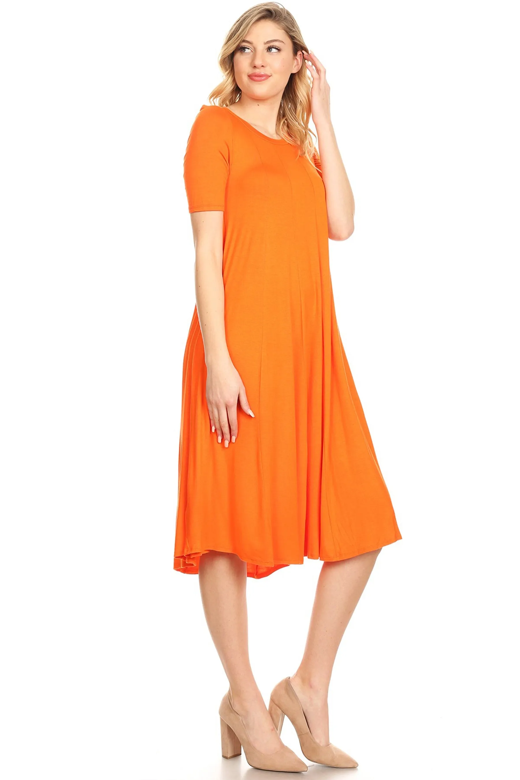 A-Line Short Sleeve Jersey Knit Dress D3932 $12Each