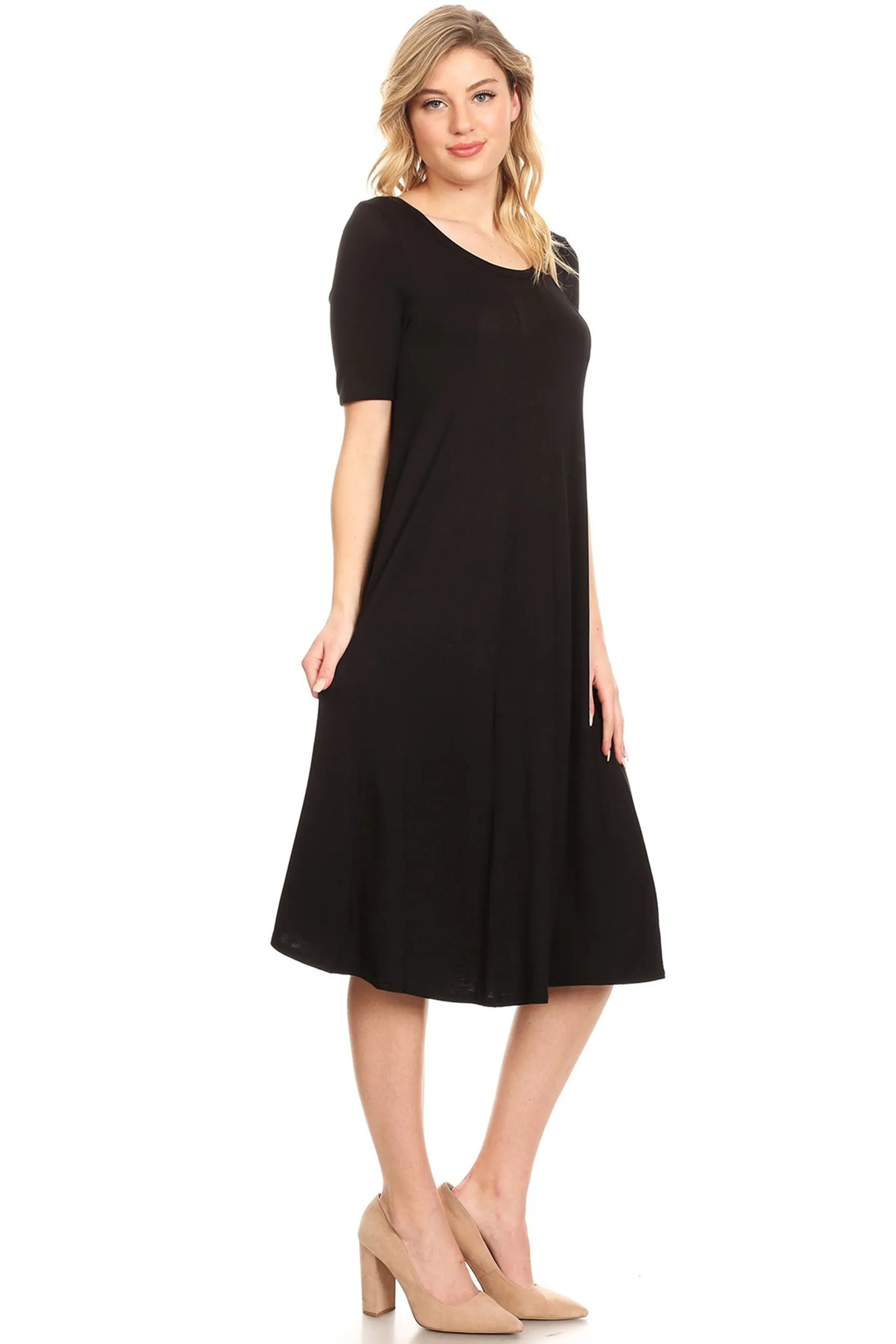 A-Line Short Sleeve Jersey Knit Dress D3932 $12Each