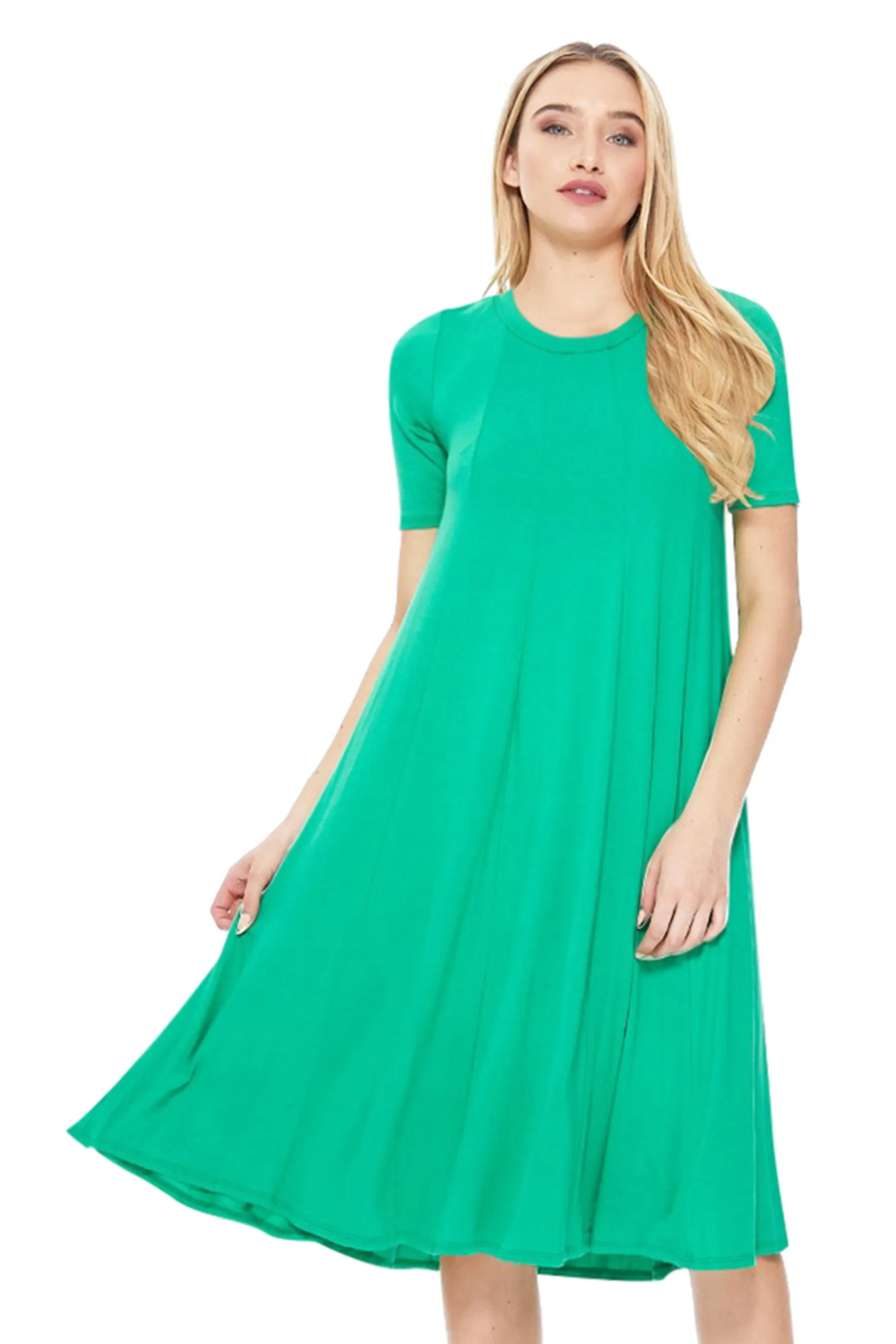 A-Line Short Sleeve Jersey Knit Dress D3932 $12Each
