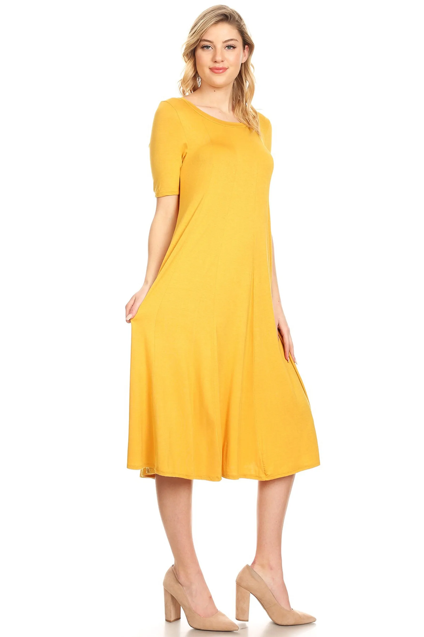 A-Line Short Sleeve Jersey Knit Dress D3932 $12Each