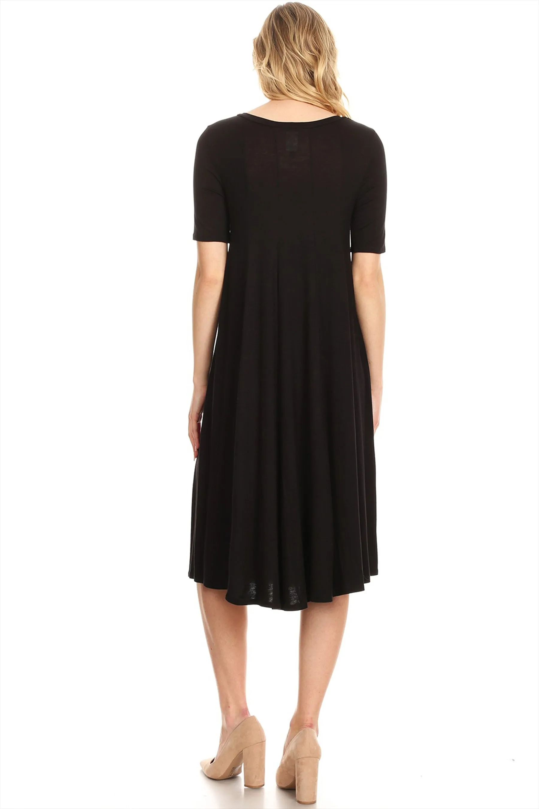 A-Line Short Sleeve Jersey Knit Dress D3932 $12Each