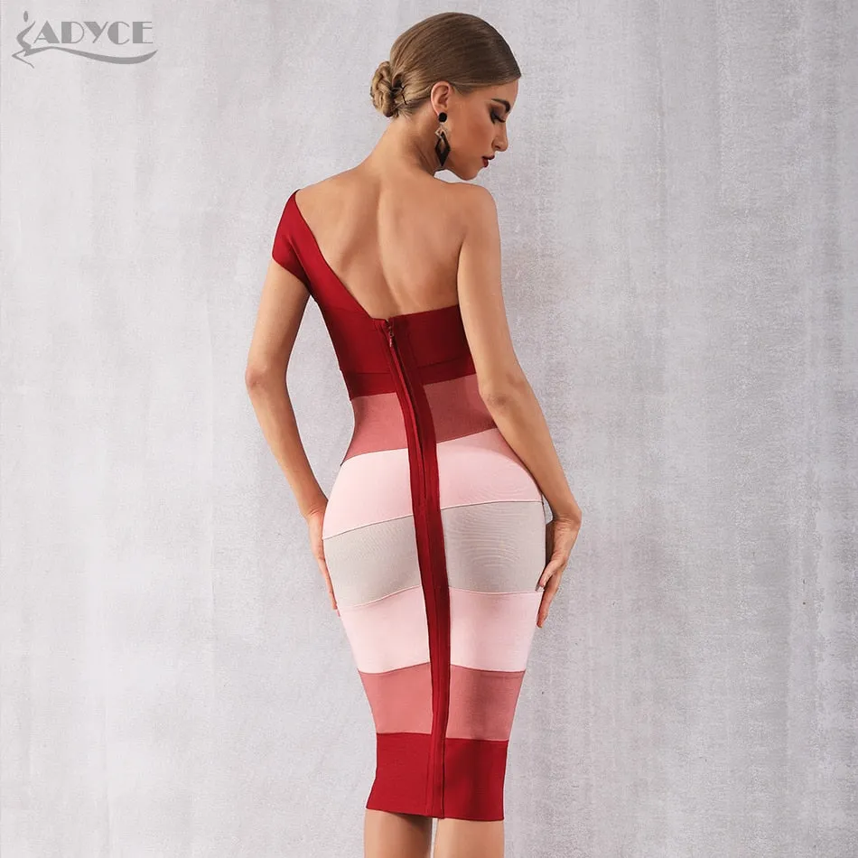 Adyce 2020 Neue Sommer Frauen Verband Kleid Vestidos Sexy Eine Schulter Ärmellose Midi Club Kleid Berühmtheit Abend Party Kleider