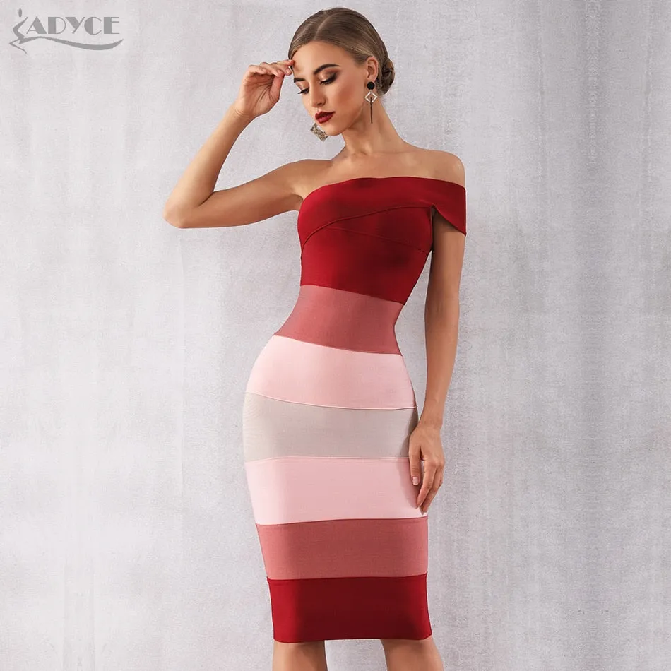 Adyce 2020 Neue Sommer Frauen Verband Kleid Vestidos Sexy Eine Schulter Ärmellose Midi Club Kleid Berühmtheit Abend Party Kleider