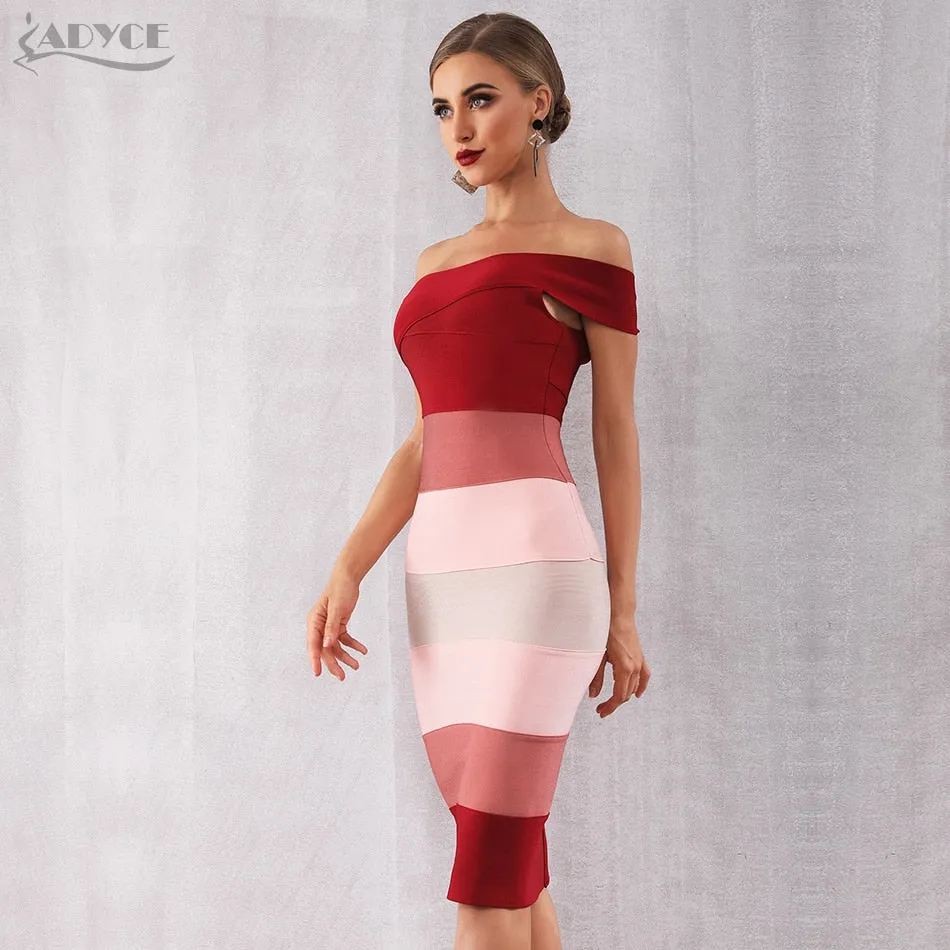 Adyce 2020 Neue Sommer Frauen Verband Kleid Vestidos Sexy Eine Schulter Ärmellose Midi Club Kleid Berühmtheit Abend Party Kleider