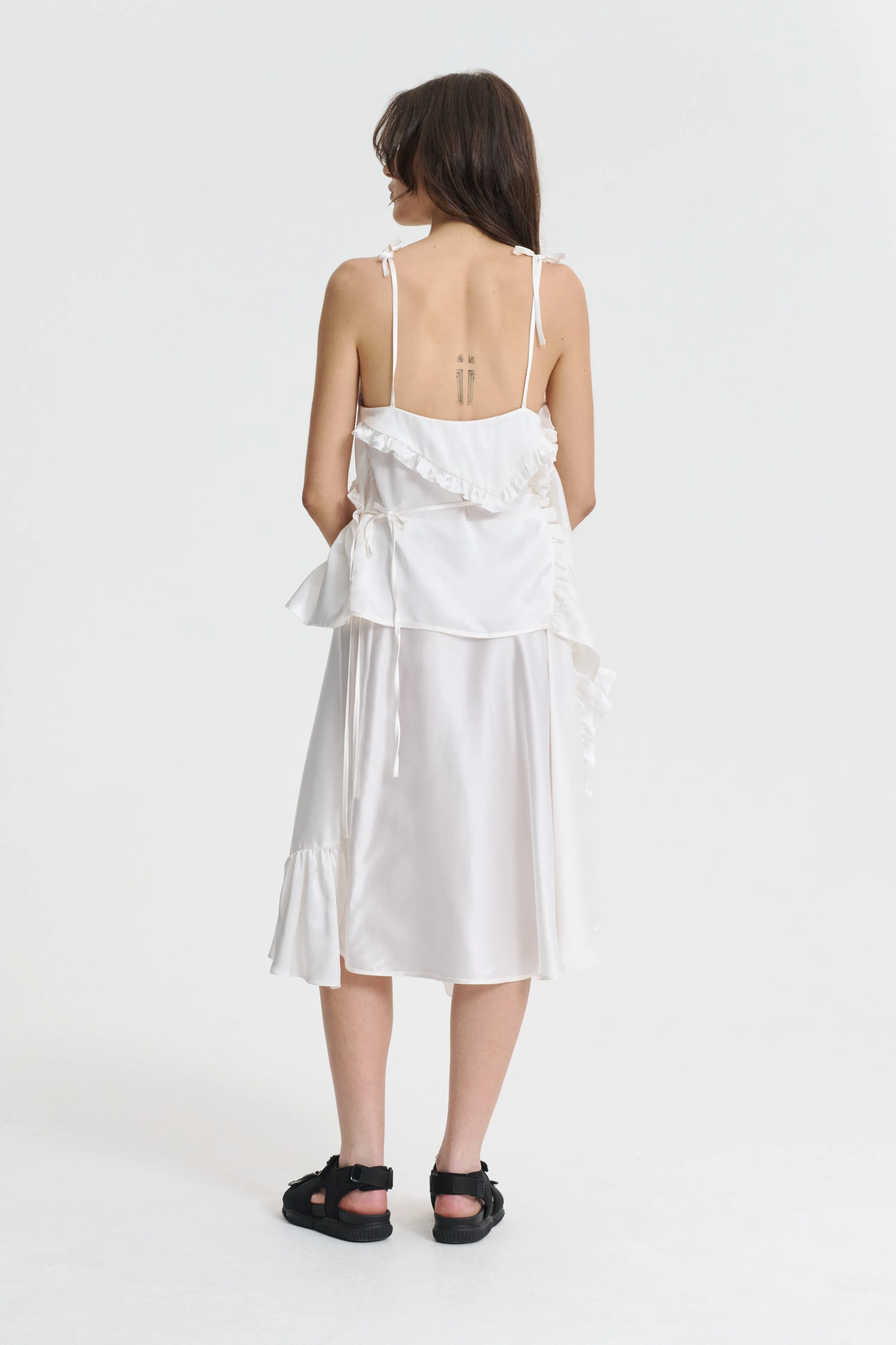 ALESSANDRA | TOP SILK SATIN WHITE