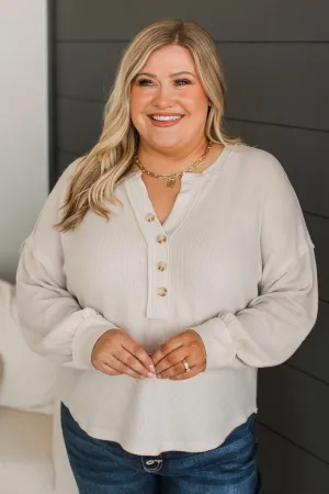 All The Buzz Knit Dolman Top- Oatmeal