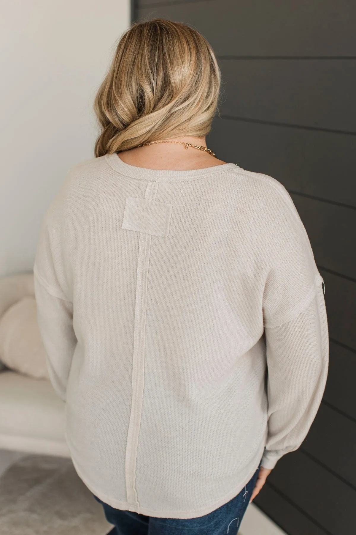 All The Buzz Knit Dolman Top- Oatmeal
