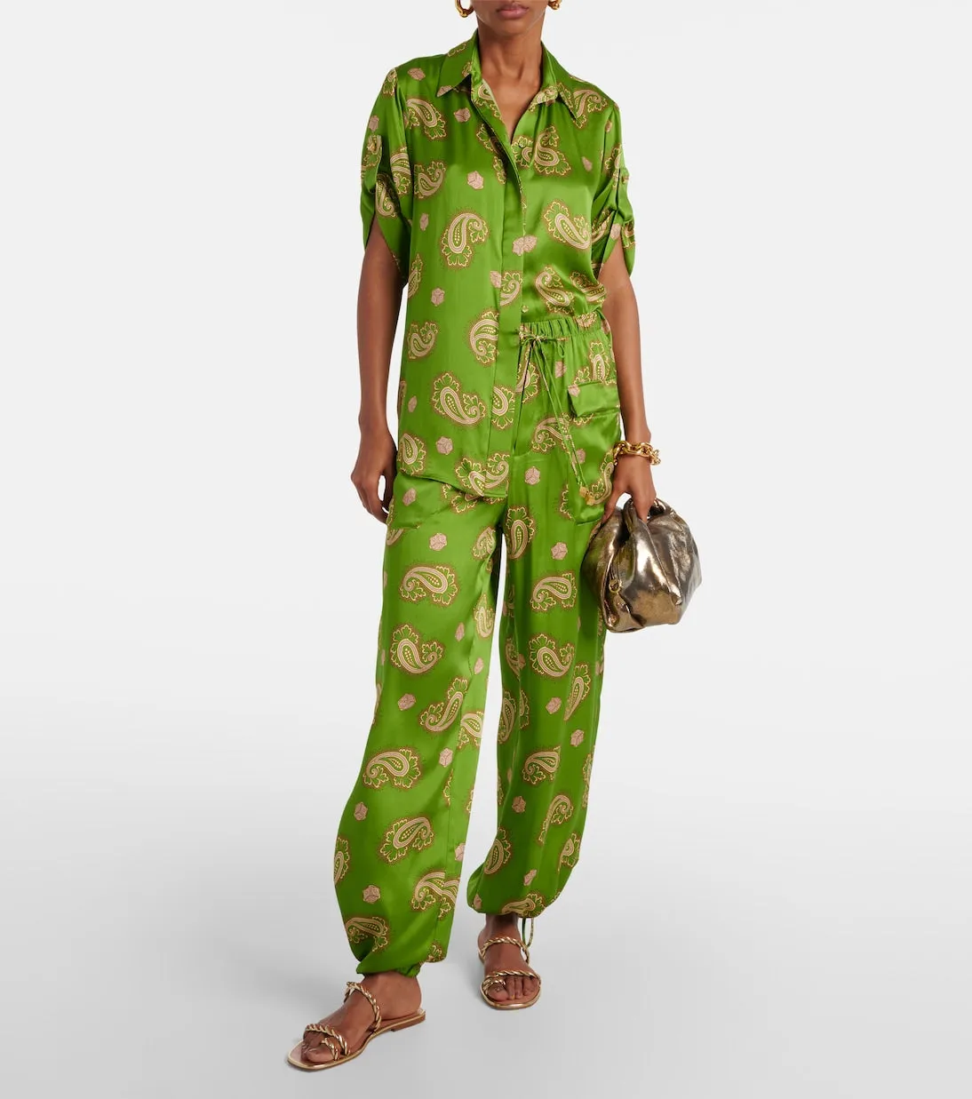 ALÉMAIS
Dice paisley silk pants