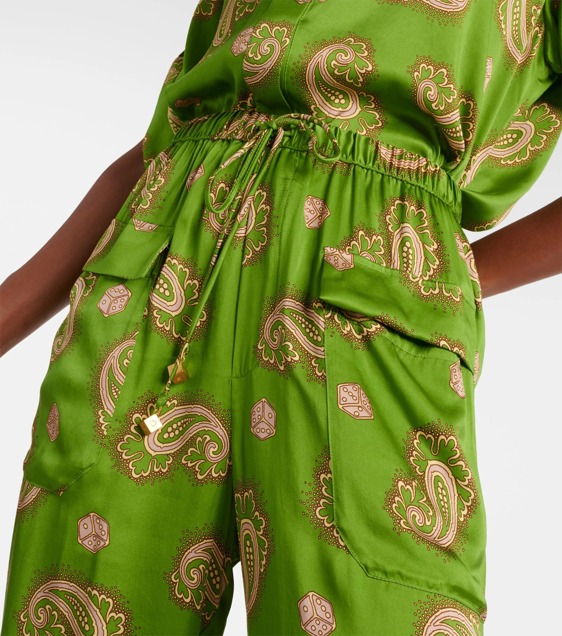 ALÉMAIS
Dice paisley silk pants