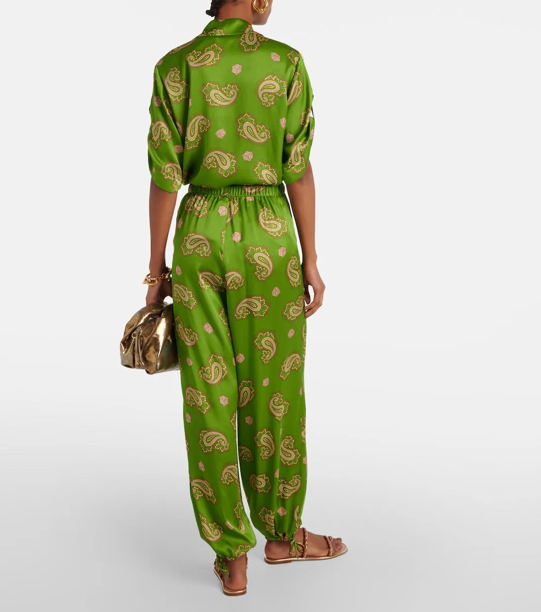 ALÉMAIS
Dice paisley silk pants
