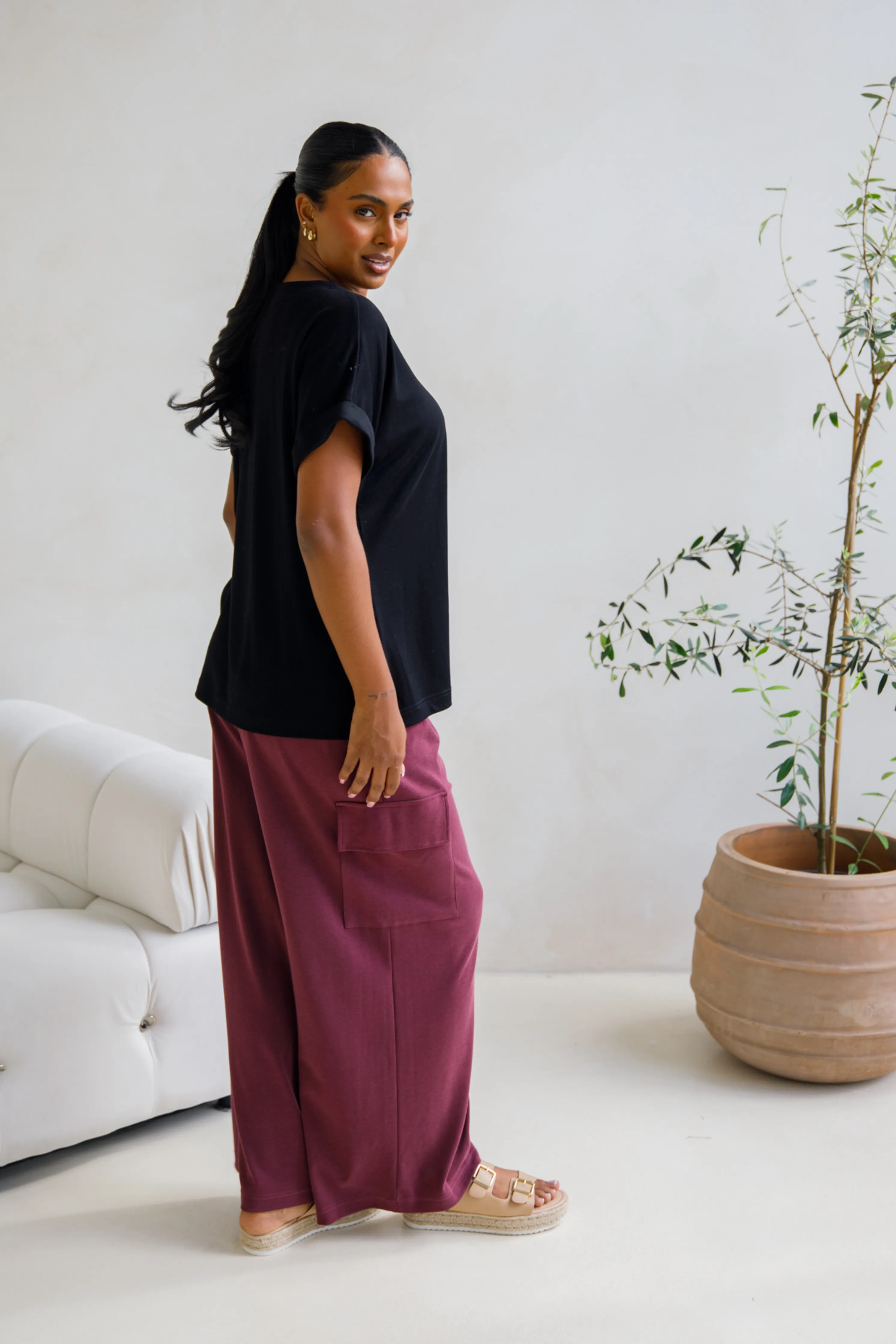 Althea Lounge Top | Black