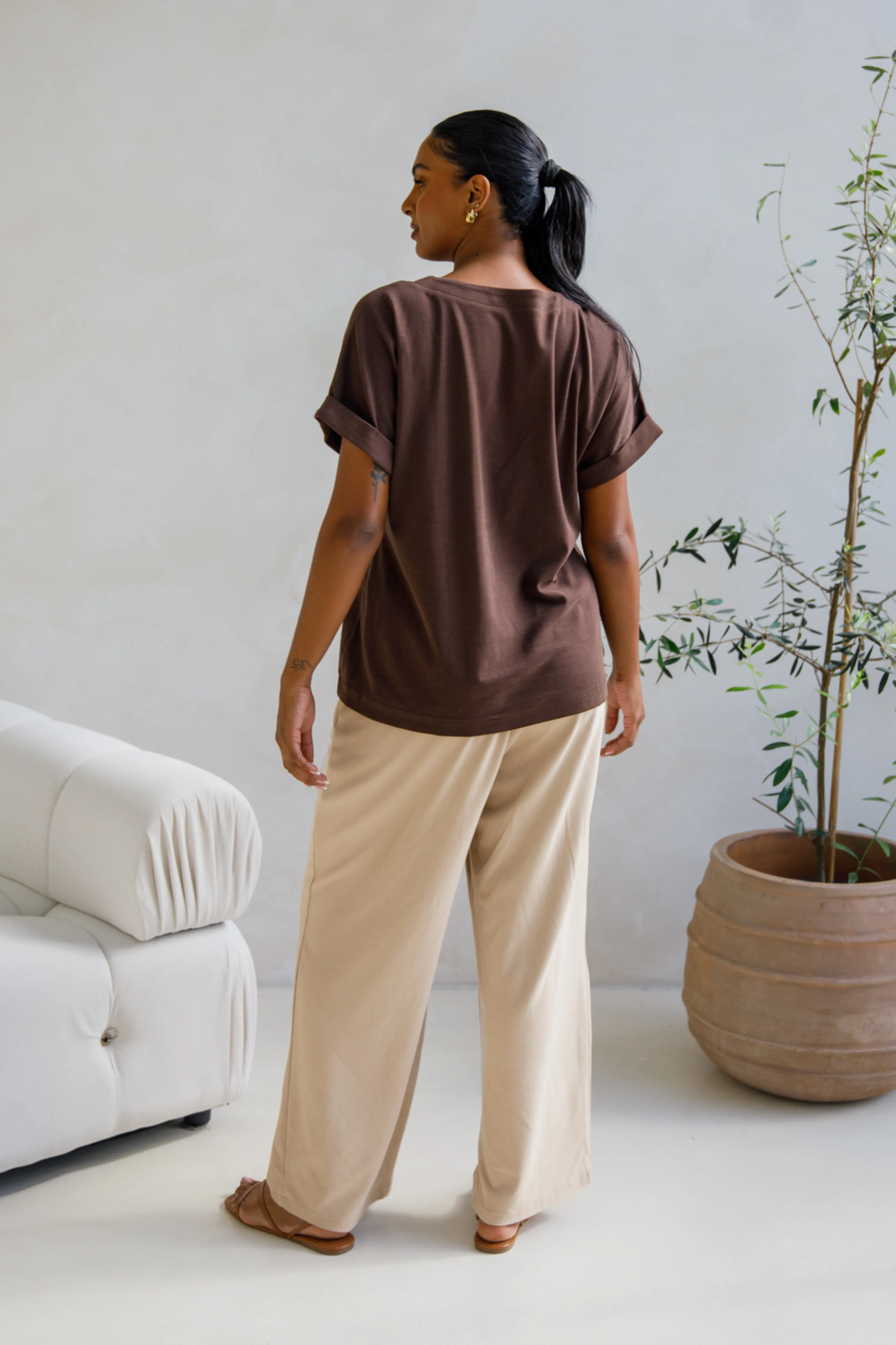 Althea Lounge Top | Chocolate