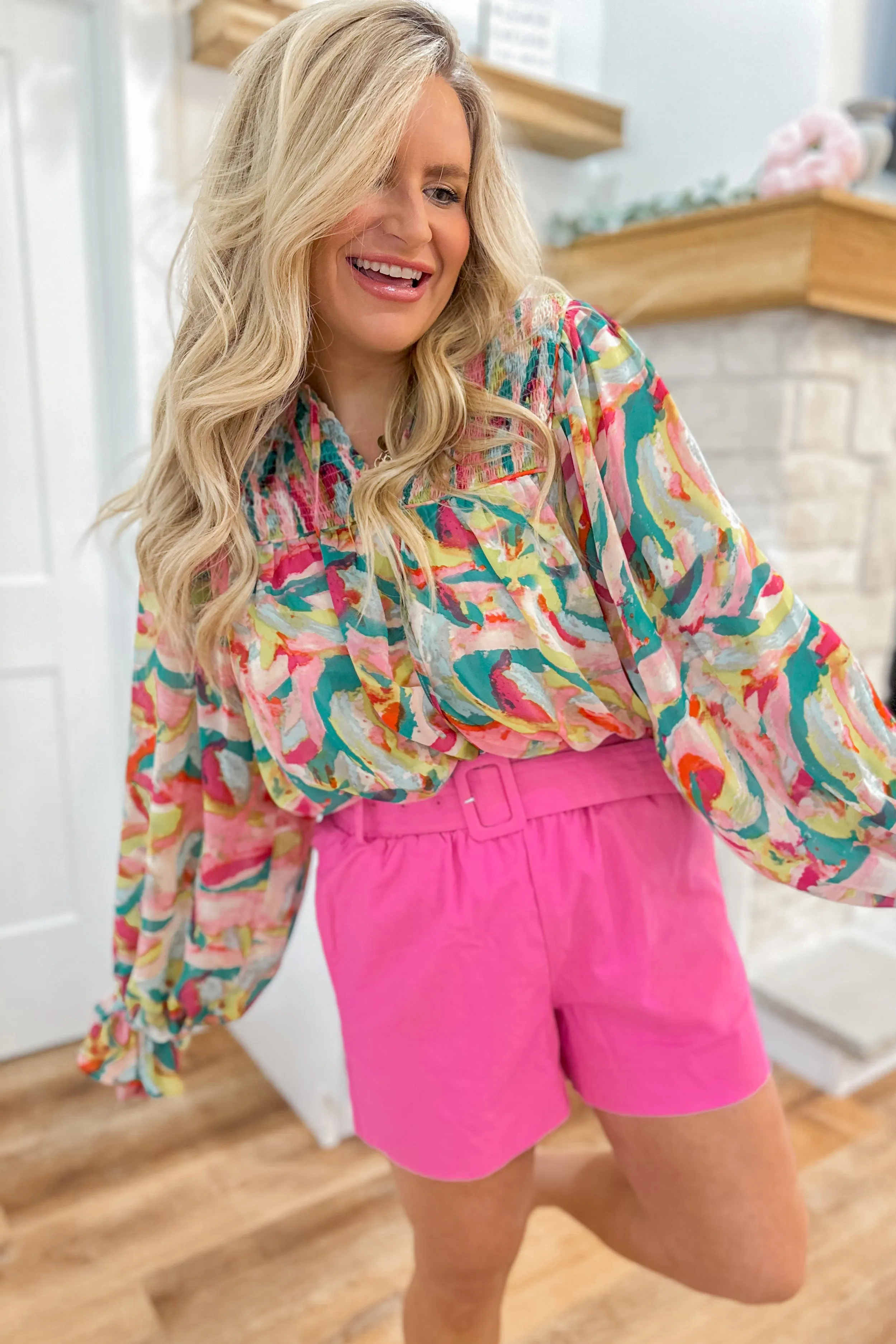 Anna Pull On Belted Shorts with Pockets *FINAL SALE*