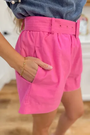 Anna Pull On Belted Shorts with Pockets *FINAL SALE*