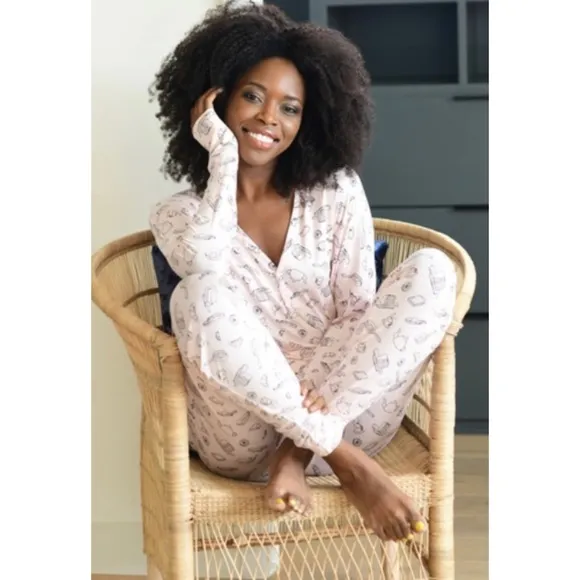 AQS Cooking Breakfast Light Pink Pajama Set PJS XXL