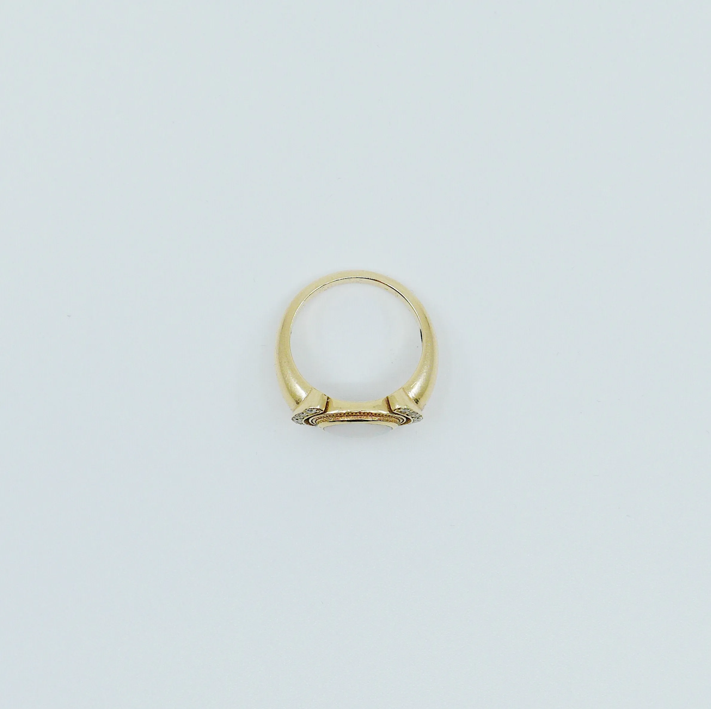 Aurora Opal & Diamond Ring