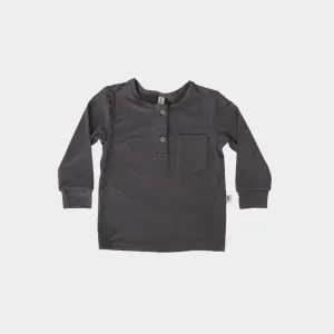 Babysprouts L/S Henley in Grey Wash