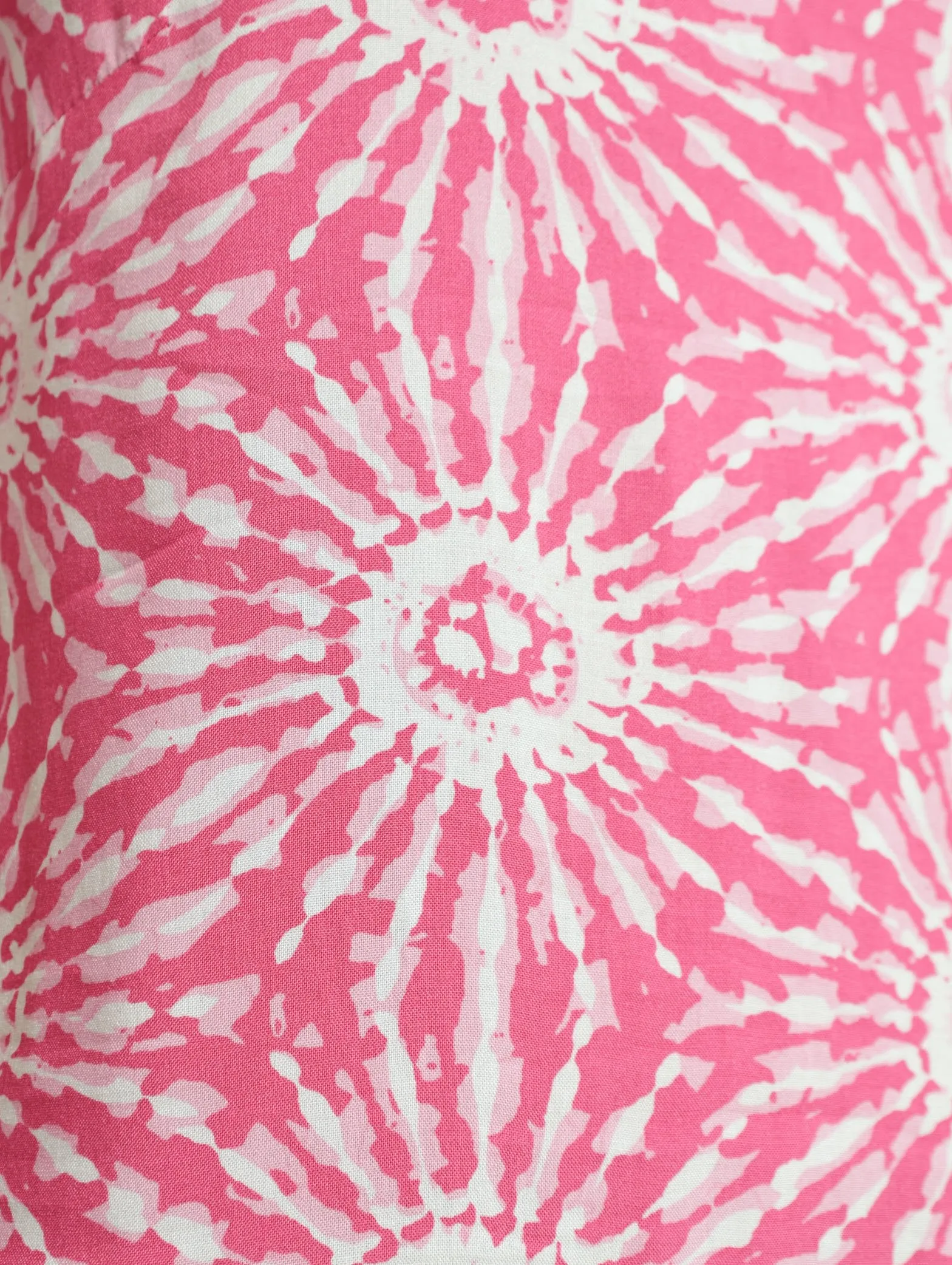 Back Detail Shift Dress - White/Pink