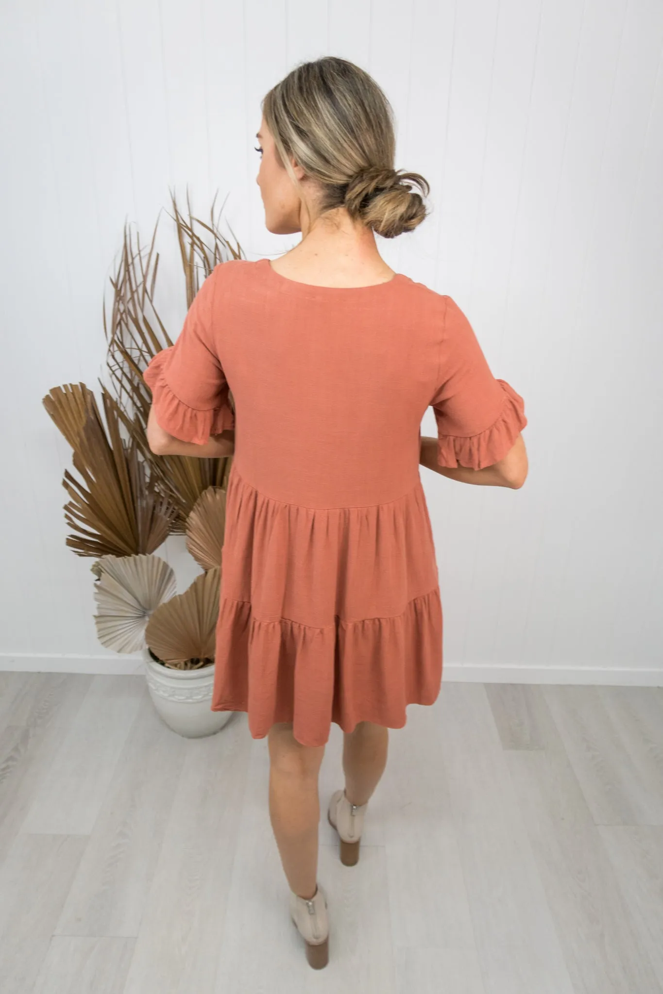 Bailey Dress -Rust
