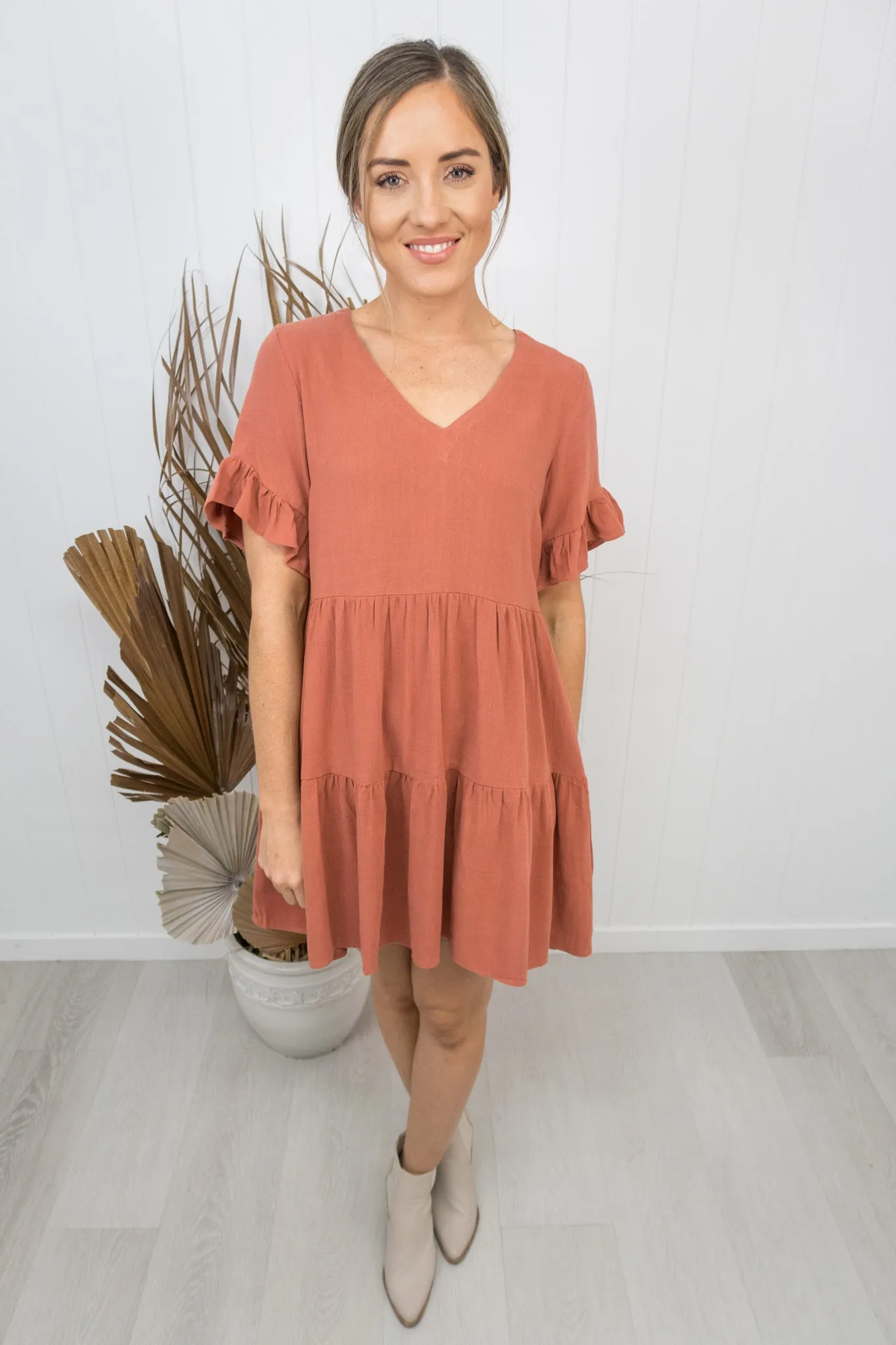 Bailey Dress -Rust
