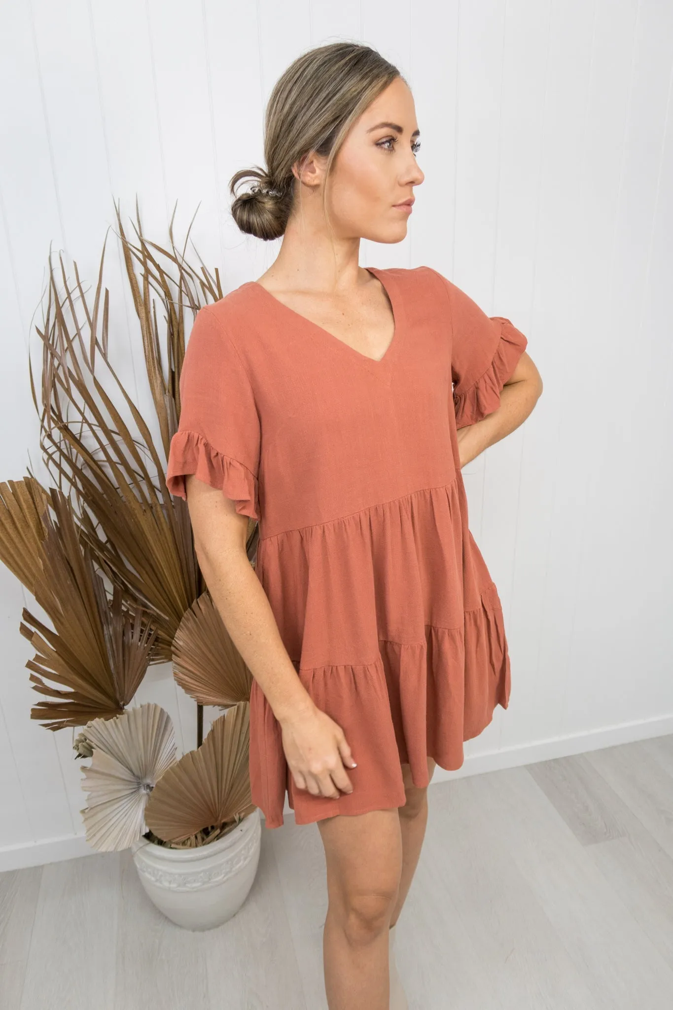 Bailey Dress -Rust