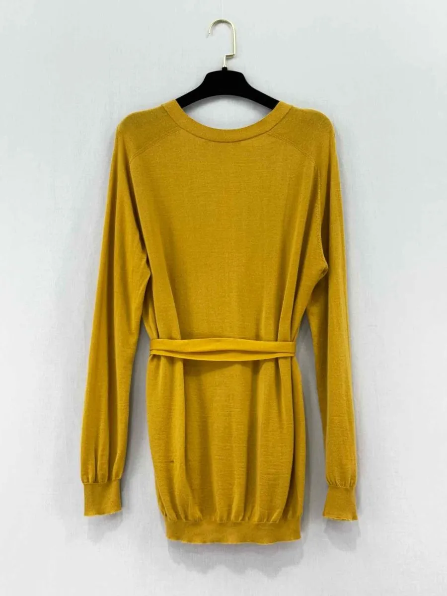 BALENCIAGA KNITS Long Yellow Cardigan US8