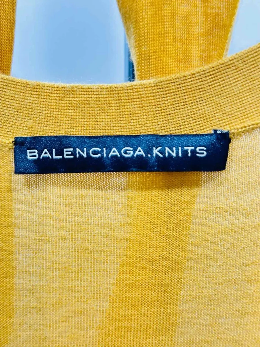BALENCIAGA KNITS Long Yellow Cardigan US8