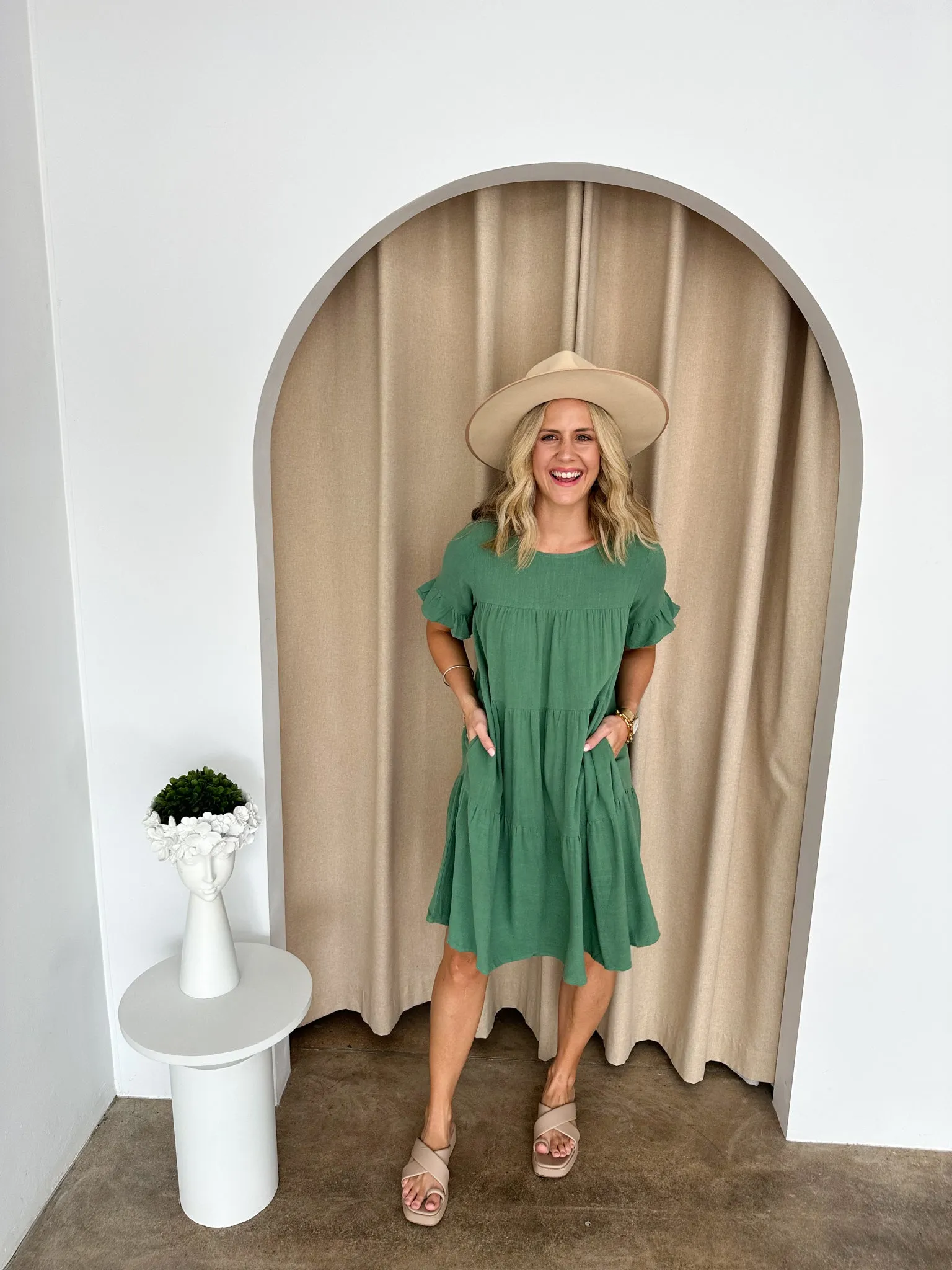 Barker Dress -Green