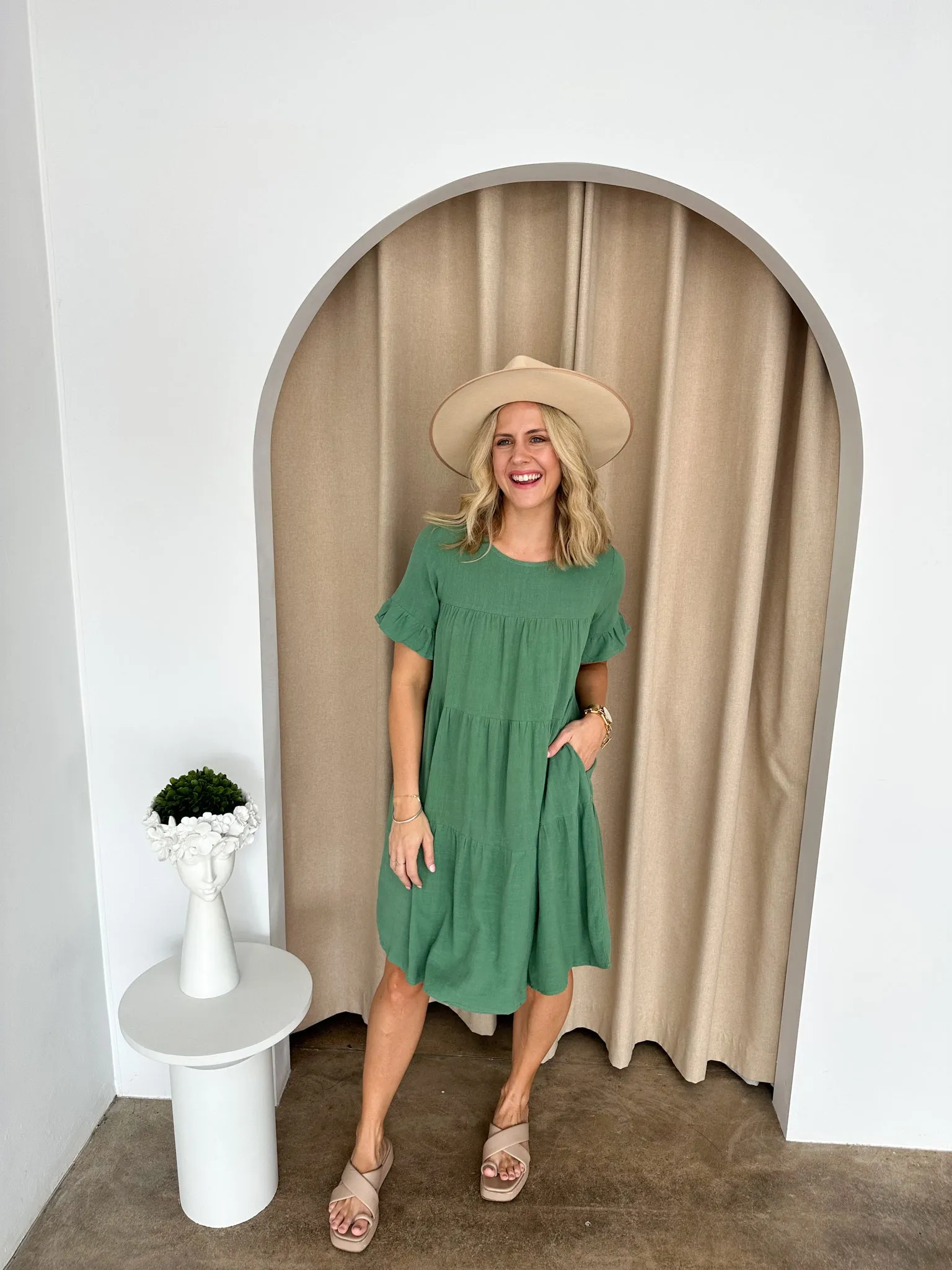 Barker Dress -Green