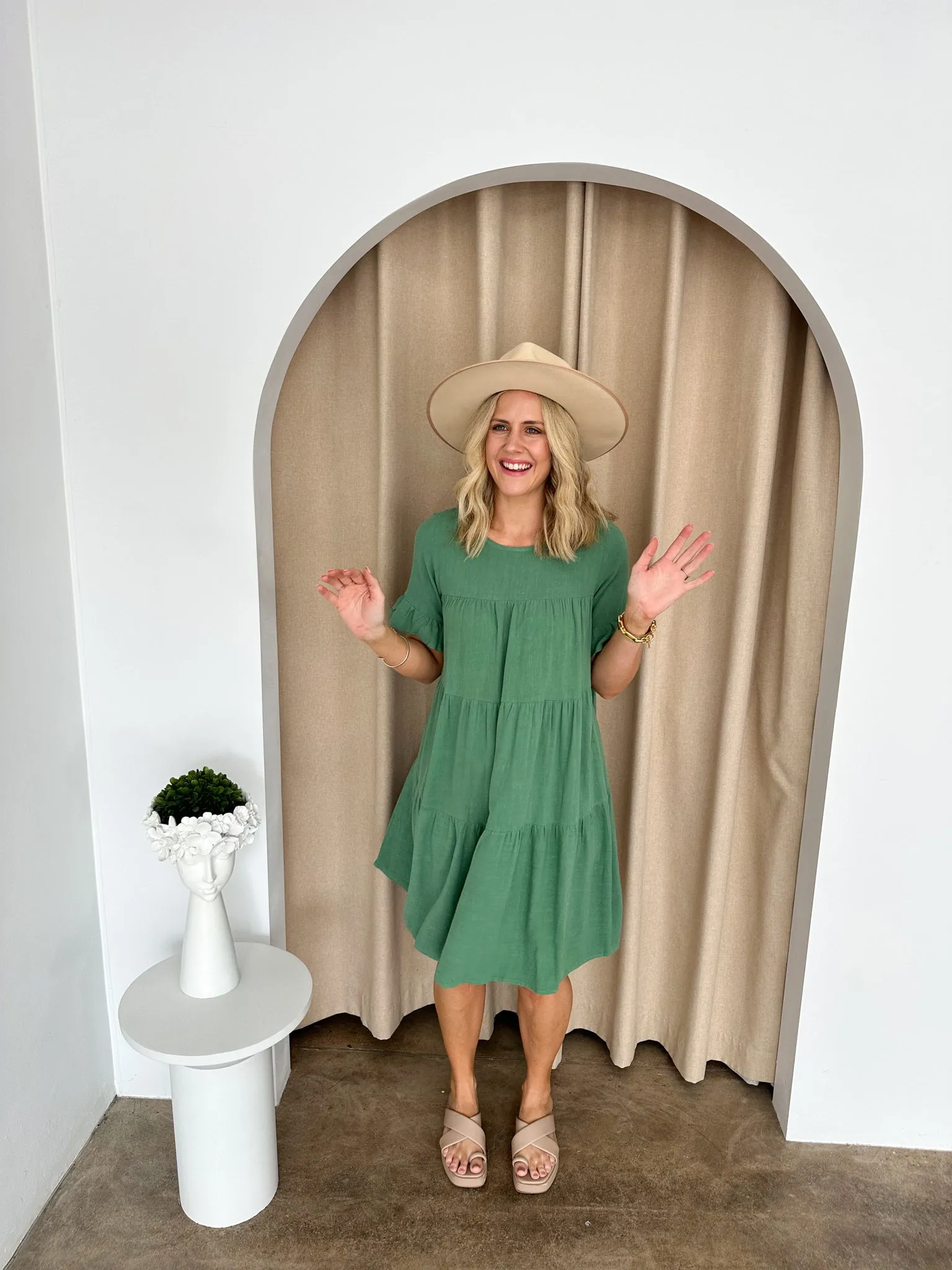 Barker Dress -Green