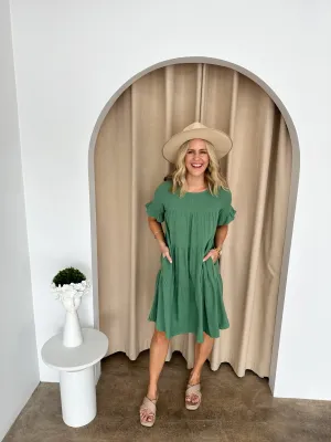 Barker Dress -Green