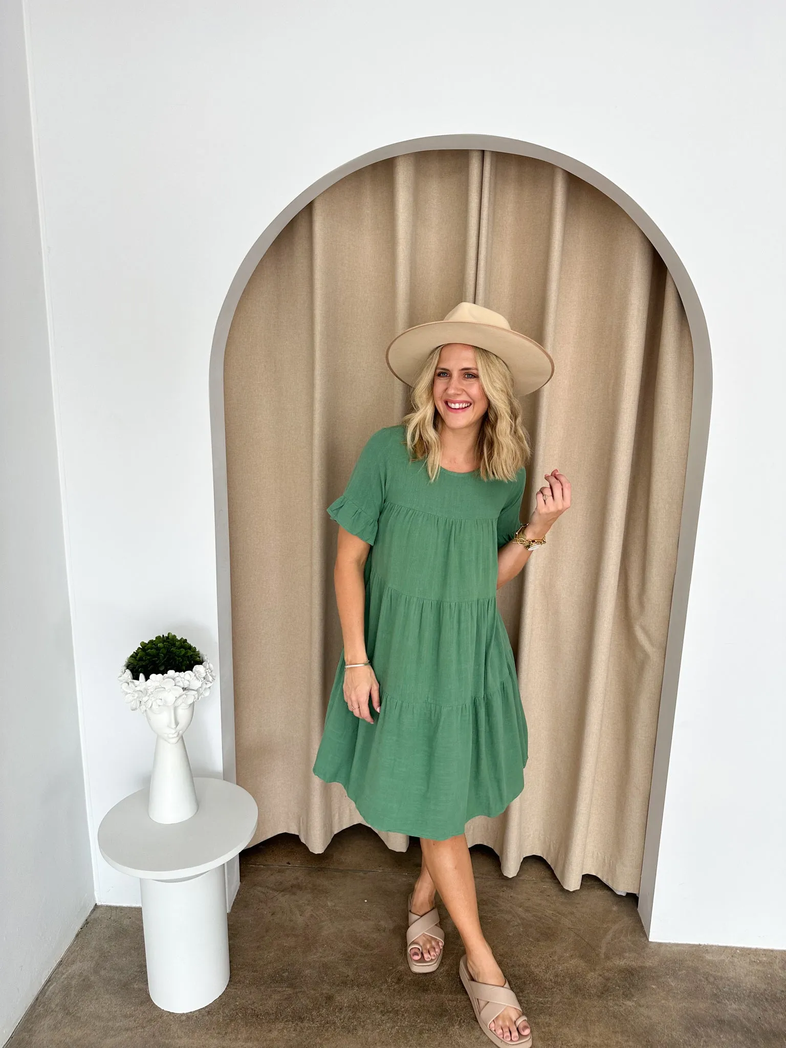 Barker Dress -Green