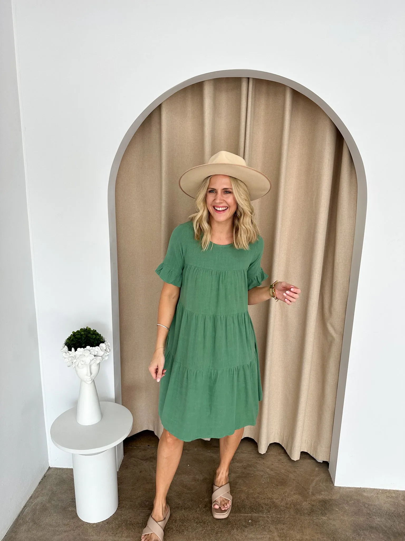 Barker Dress -Green